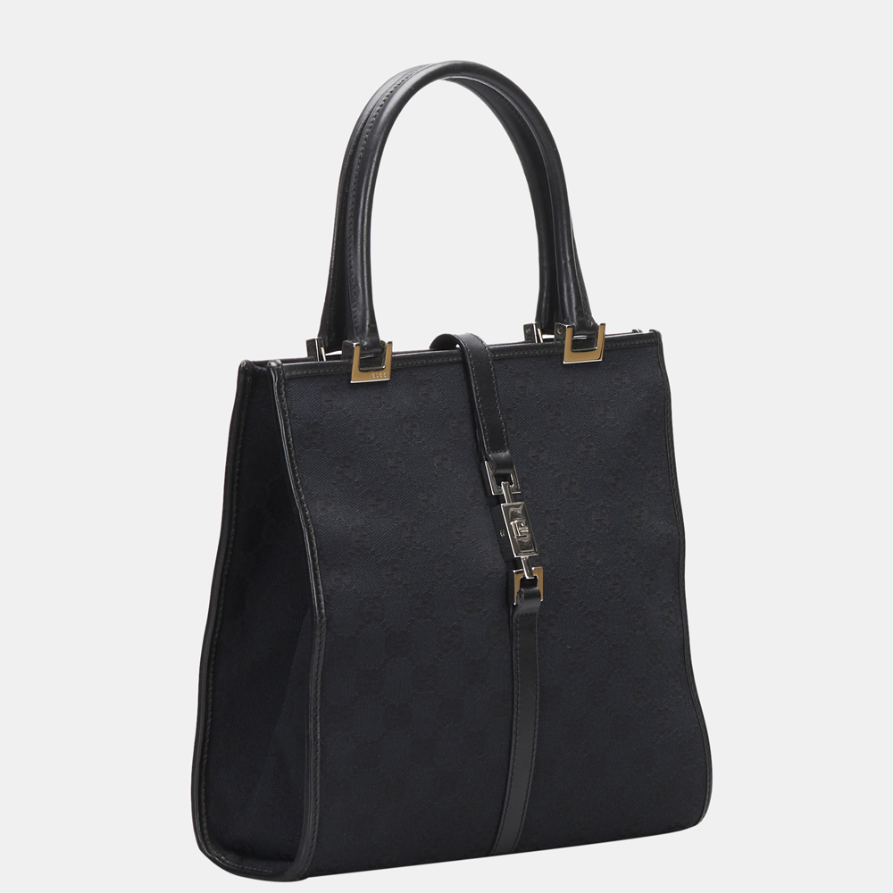 

Gucci Black GG Canvas Jackie Tote