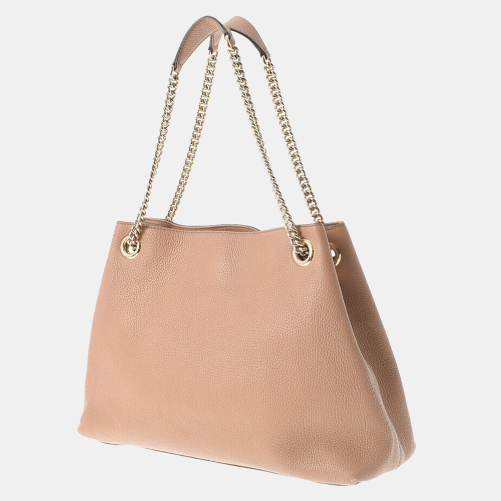 

Gucci Beige Leather Soho Chain Shoulder Bag