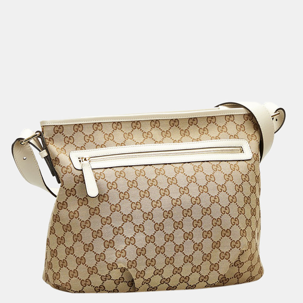 

Gucci Beige GG Canvas Crossbody Bag