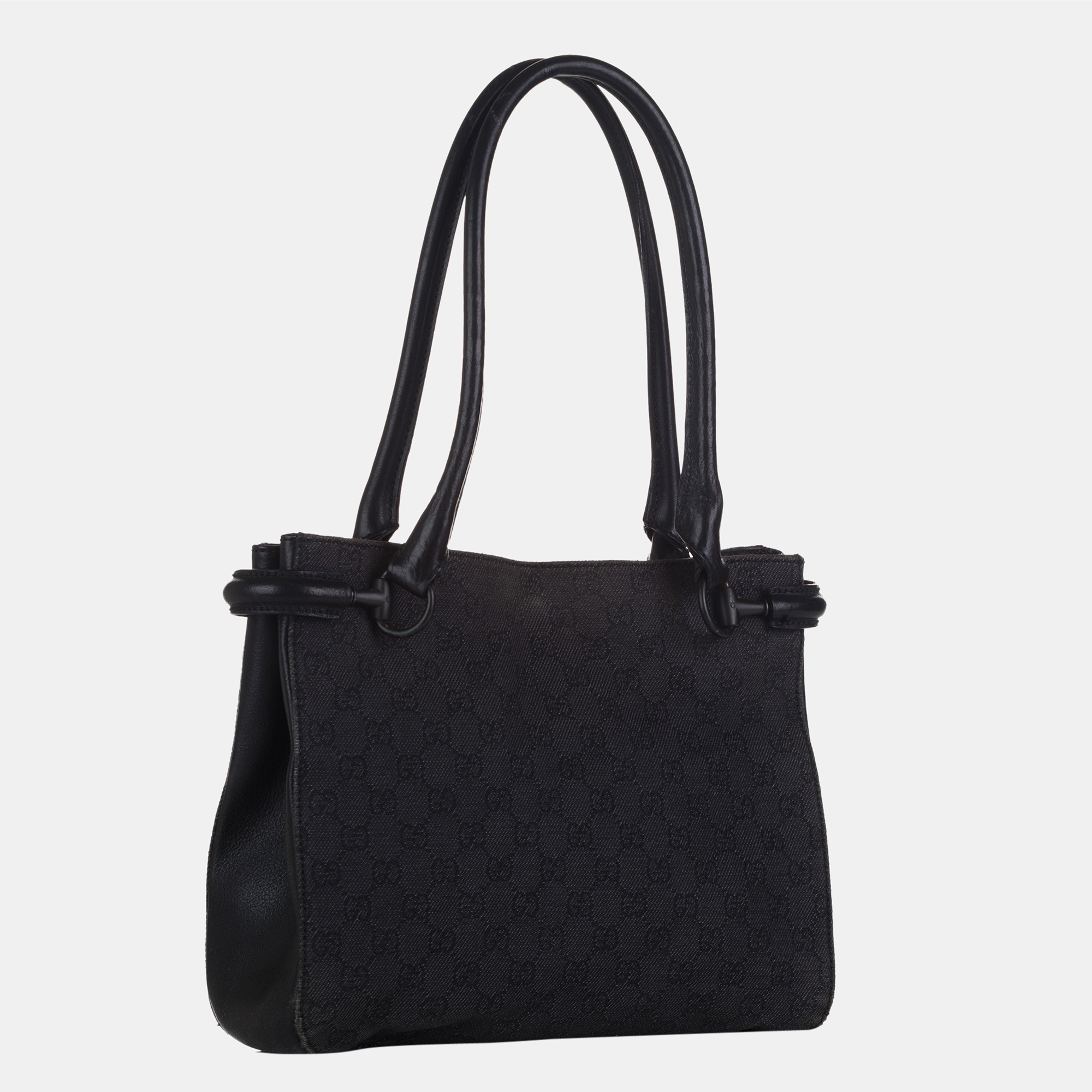 

Gucci Black GG Canvas Tote Bag