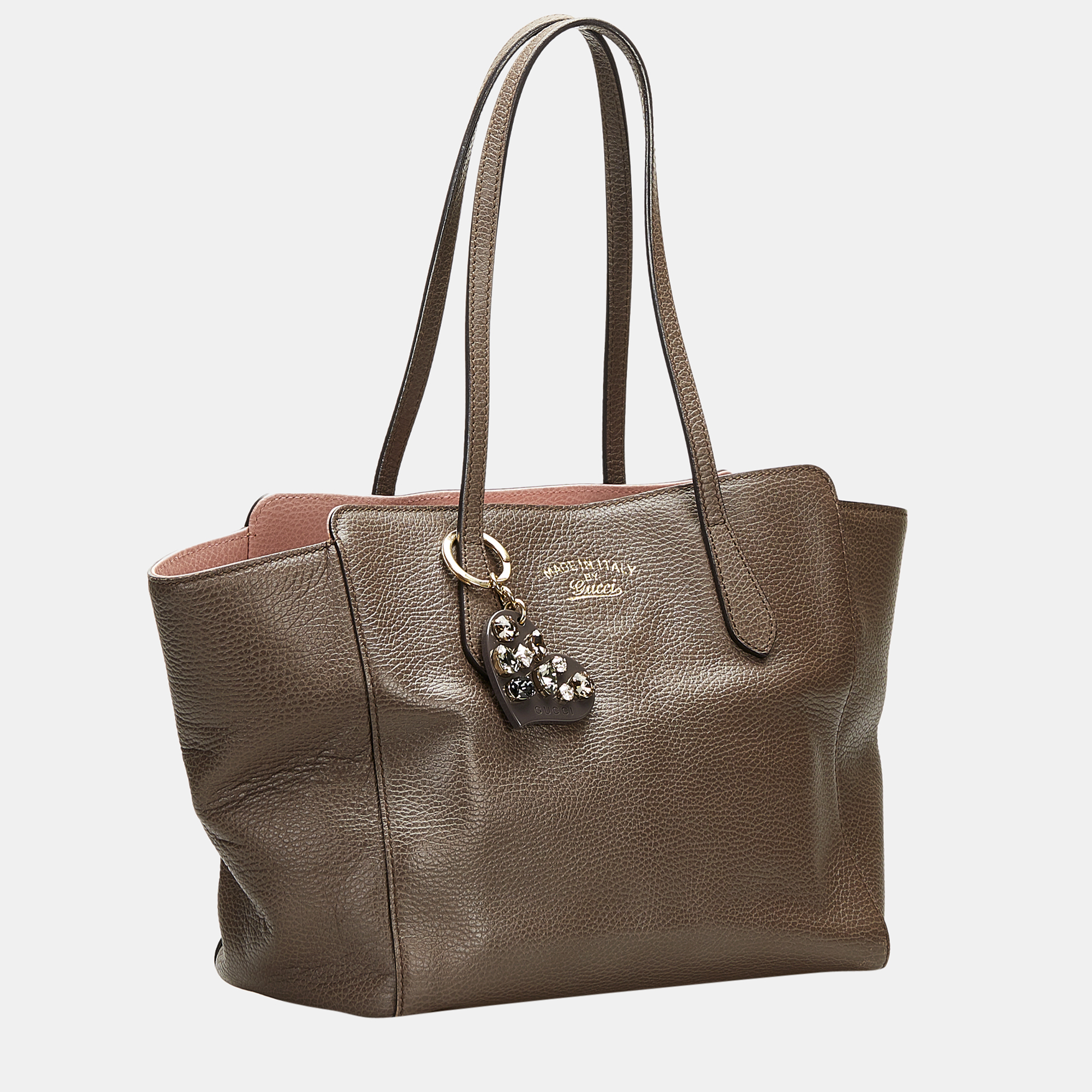 

Gucci Brown Swing Leather Tote Bag