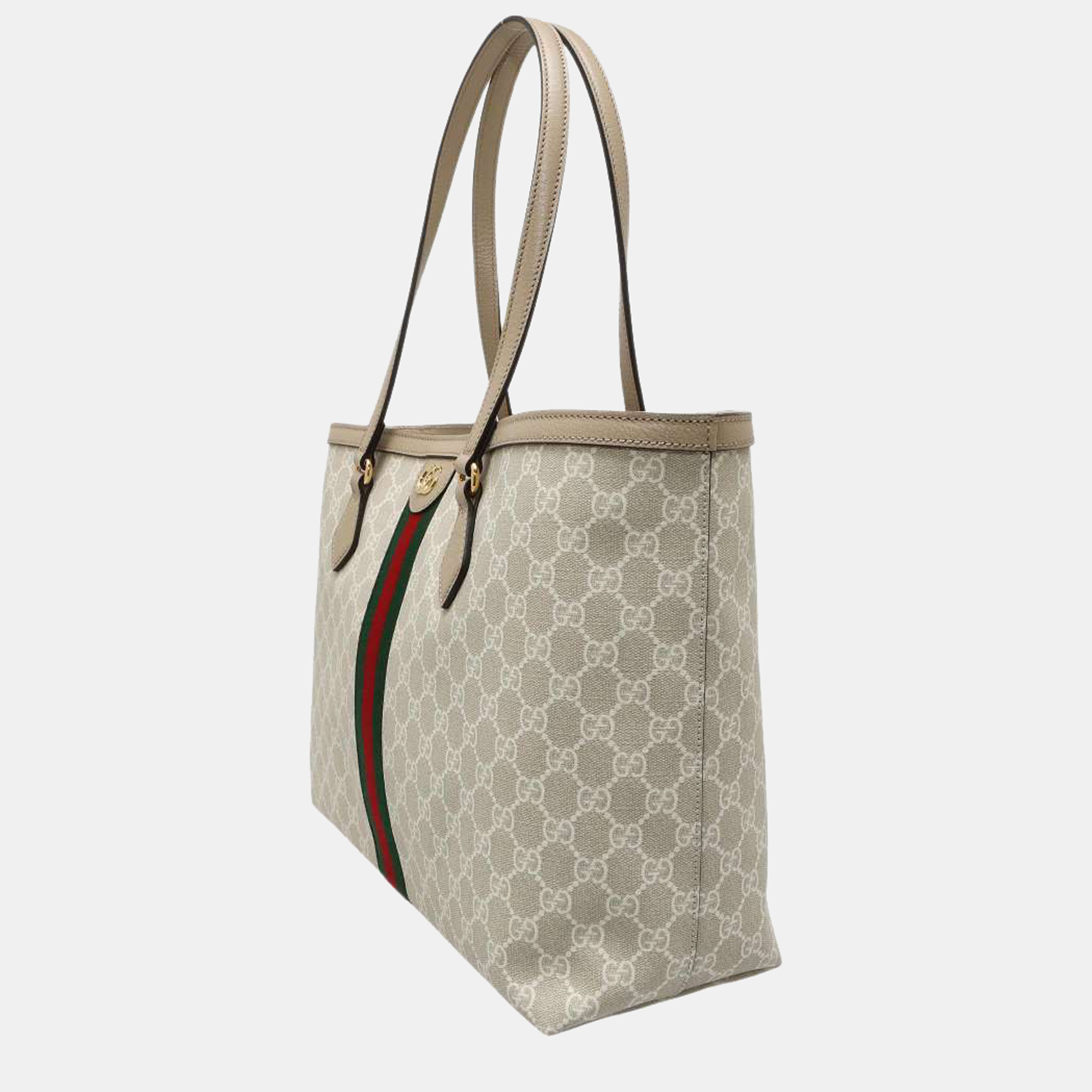 

Gucci Beige/White GG Supreme Coated Canvas Leather Medium Ophidia Tote Bag