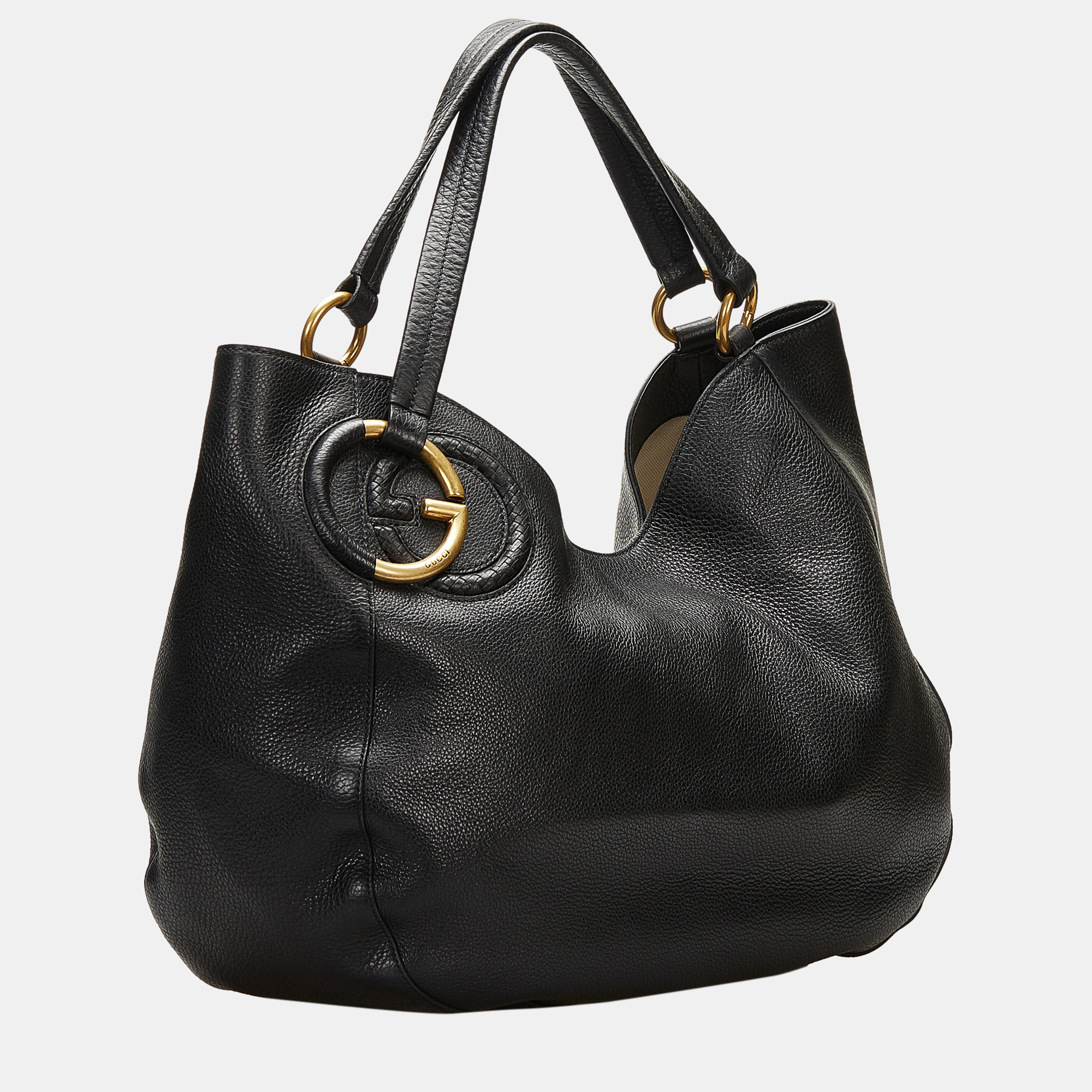 

Gucci Black Twill Leather Tote