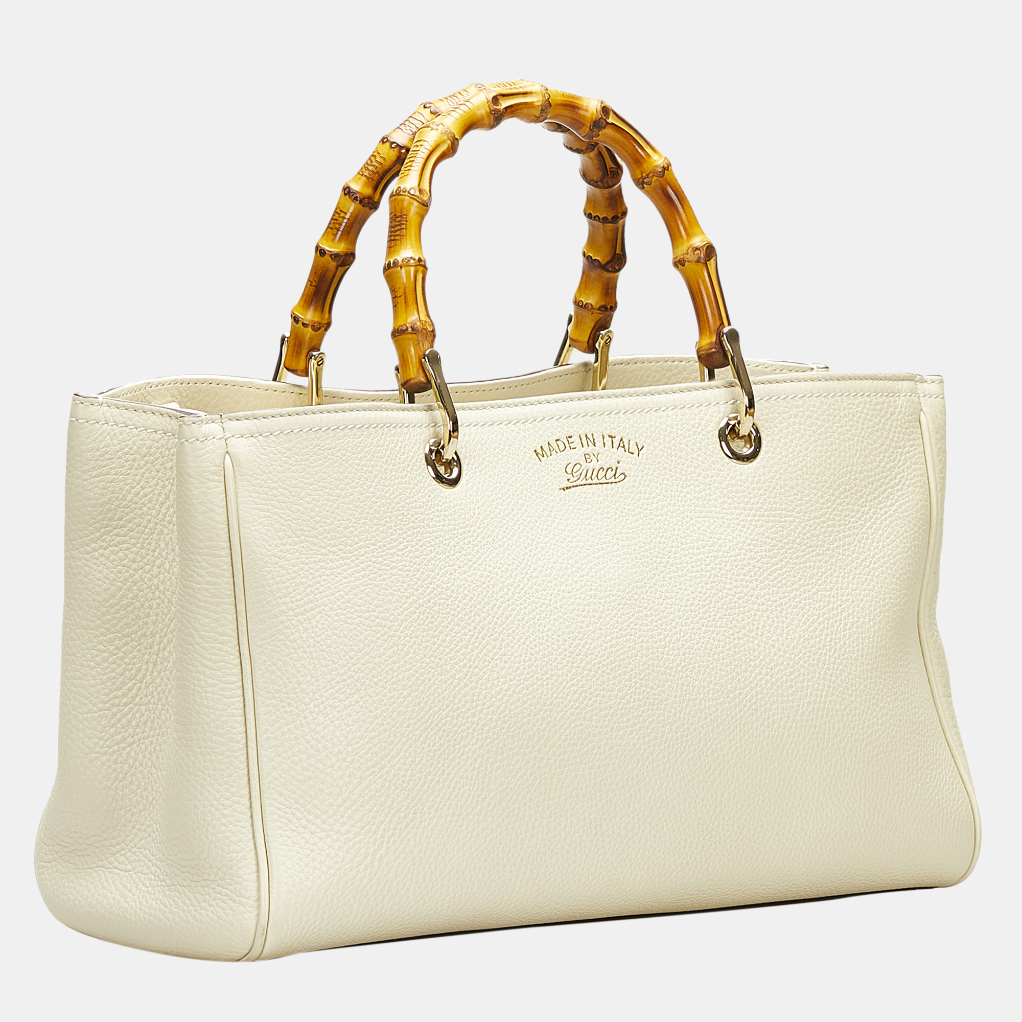 

Gucci White Bamboo Shopper