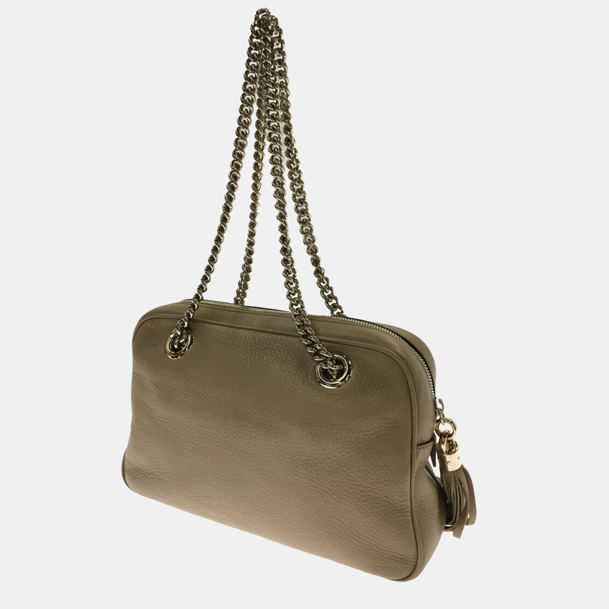 

Gucci Metallic Gold Leather  Soho Chain Shoulder Bag