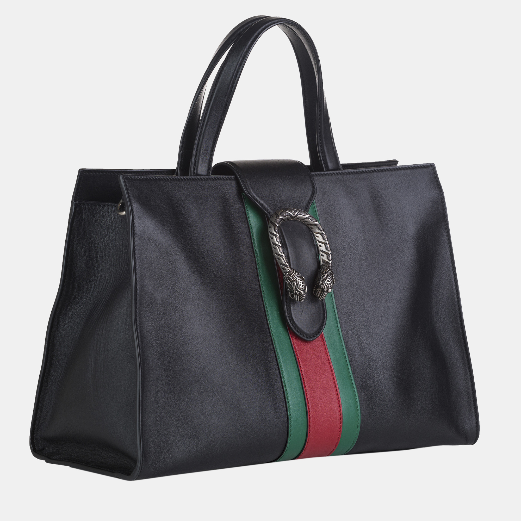 

Gucci Black/Multicolor Dionysus Web Satchel