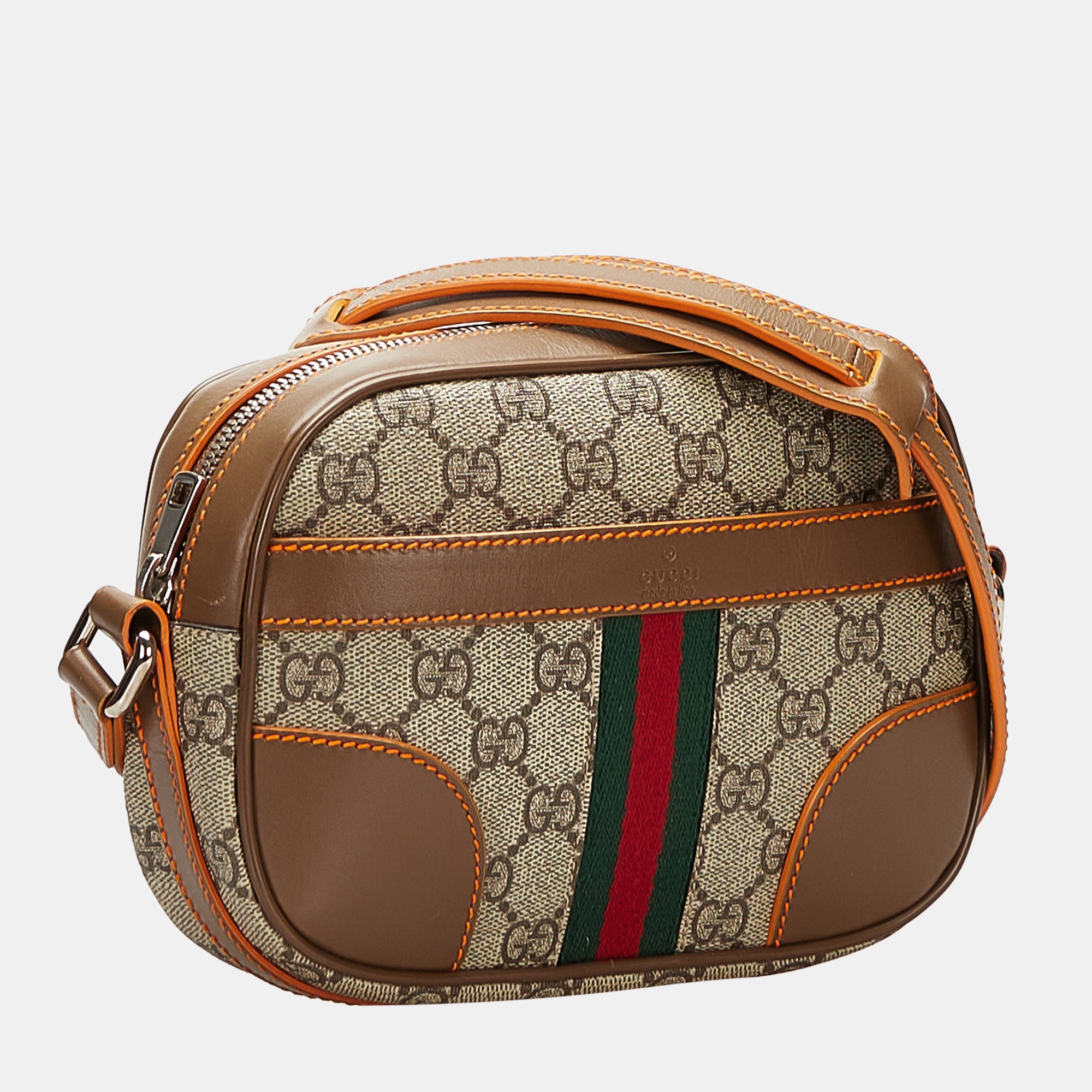 

Gucci Brown GG Supreme Ophidia Crossbody Bag