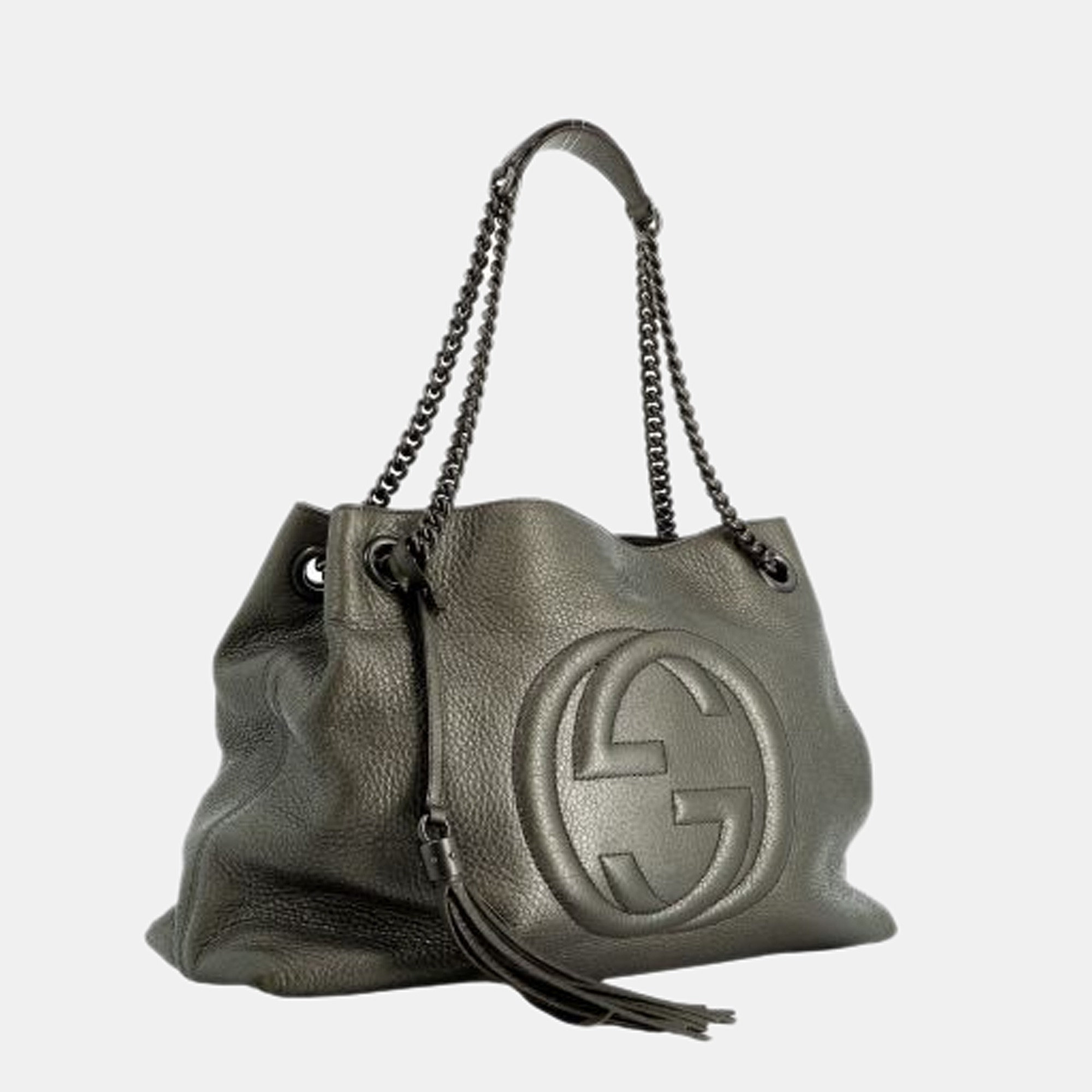 

Gucci Grey Leather Soho Shoulder Bag