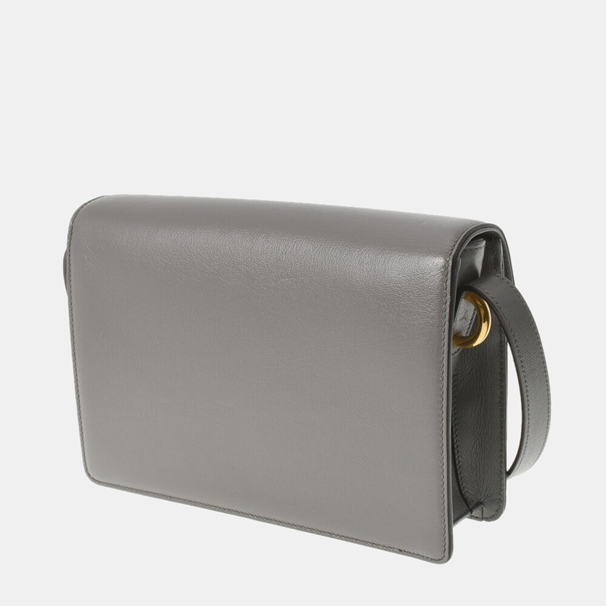 

Gucci Grey Leather GG Ring Shoulder Bag