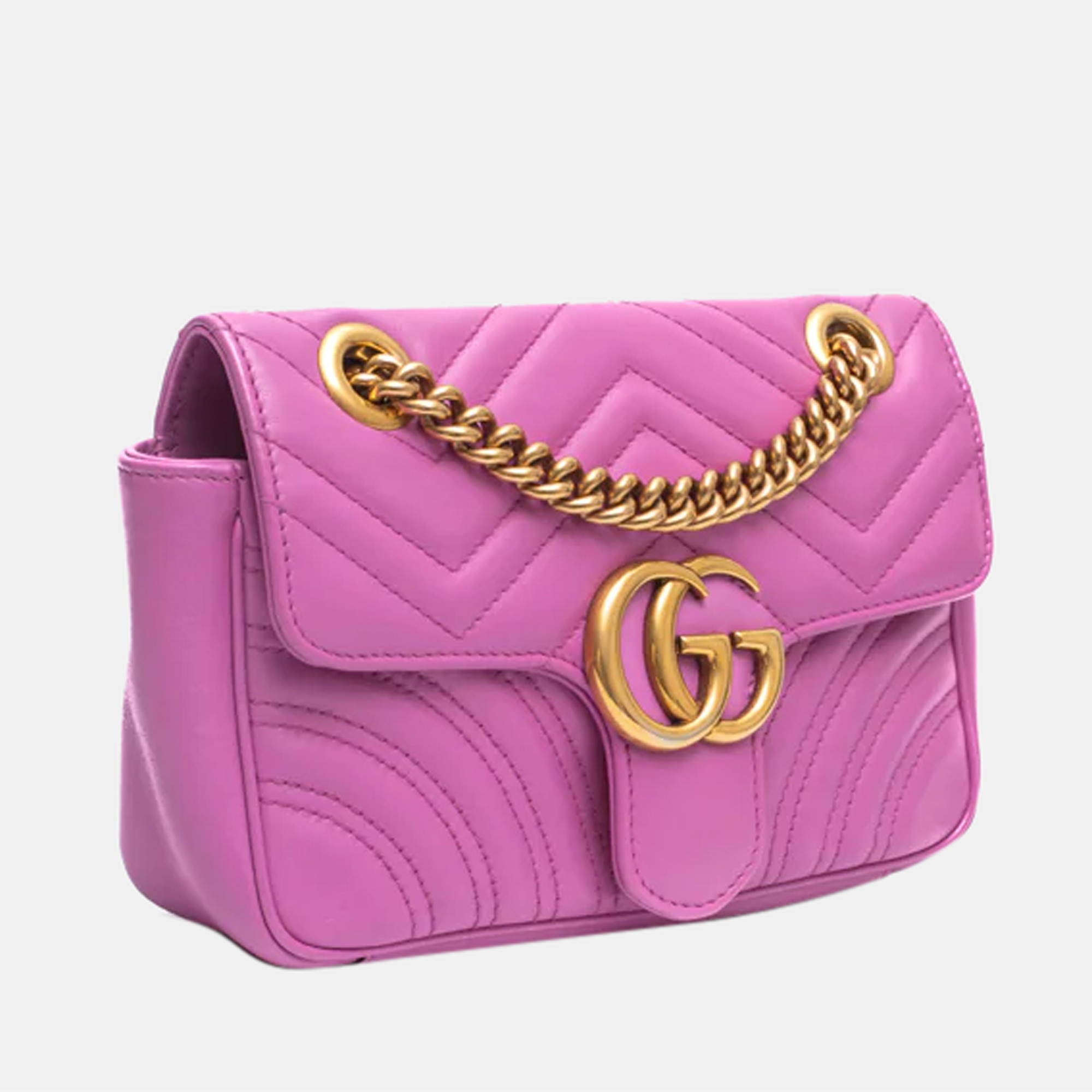 

Gucci Marmont Shoulder bag in Purple Leather, Pink