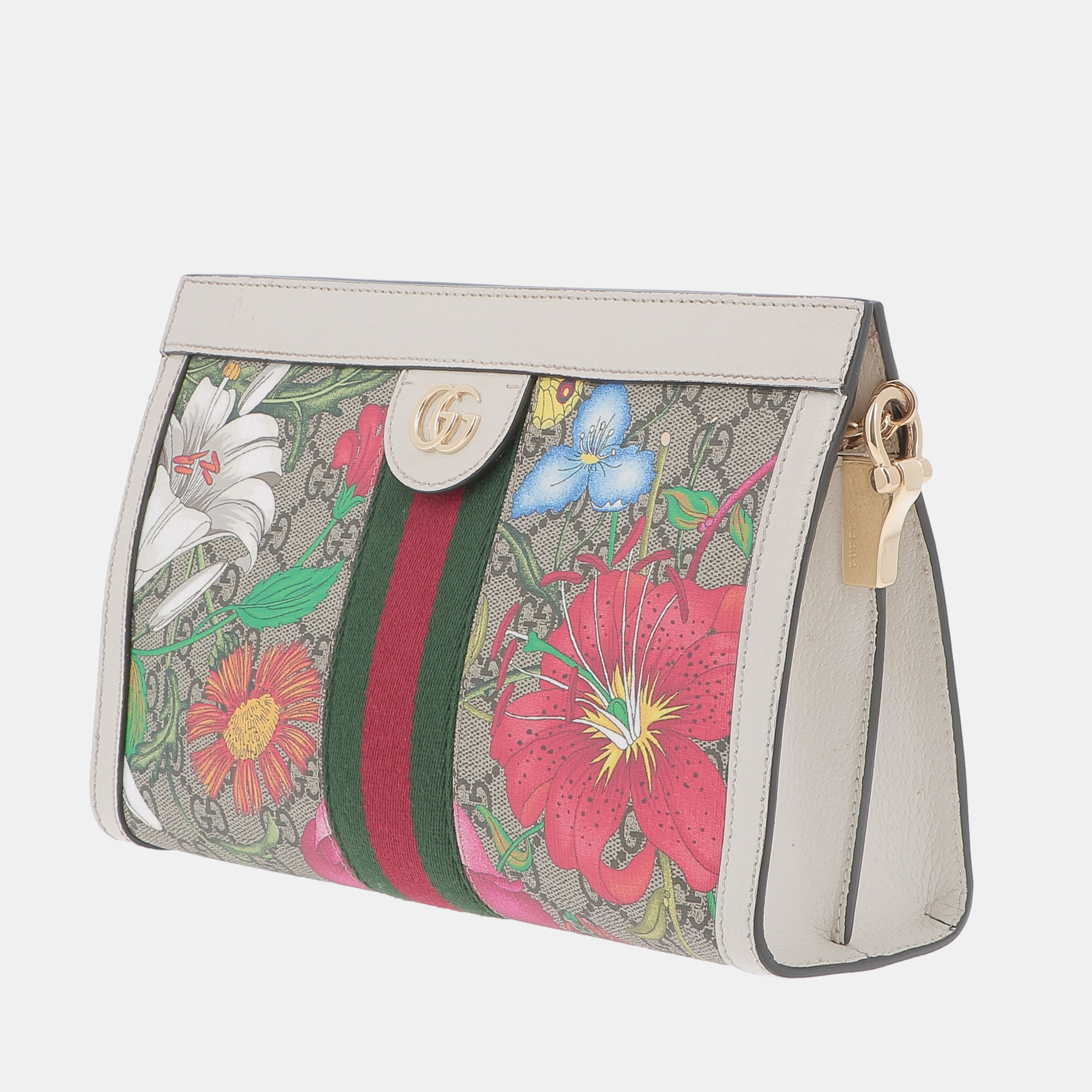 

Gucci Multicolor GG Supreme Flora Canvas Ophidia Chain Shoulder Bag
