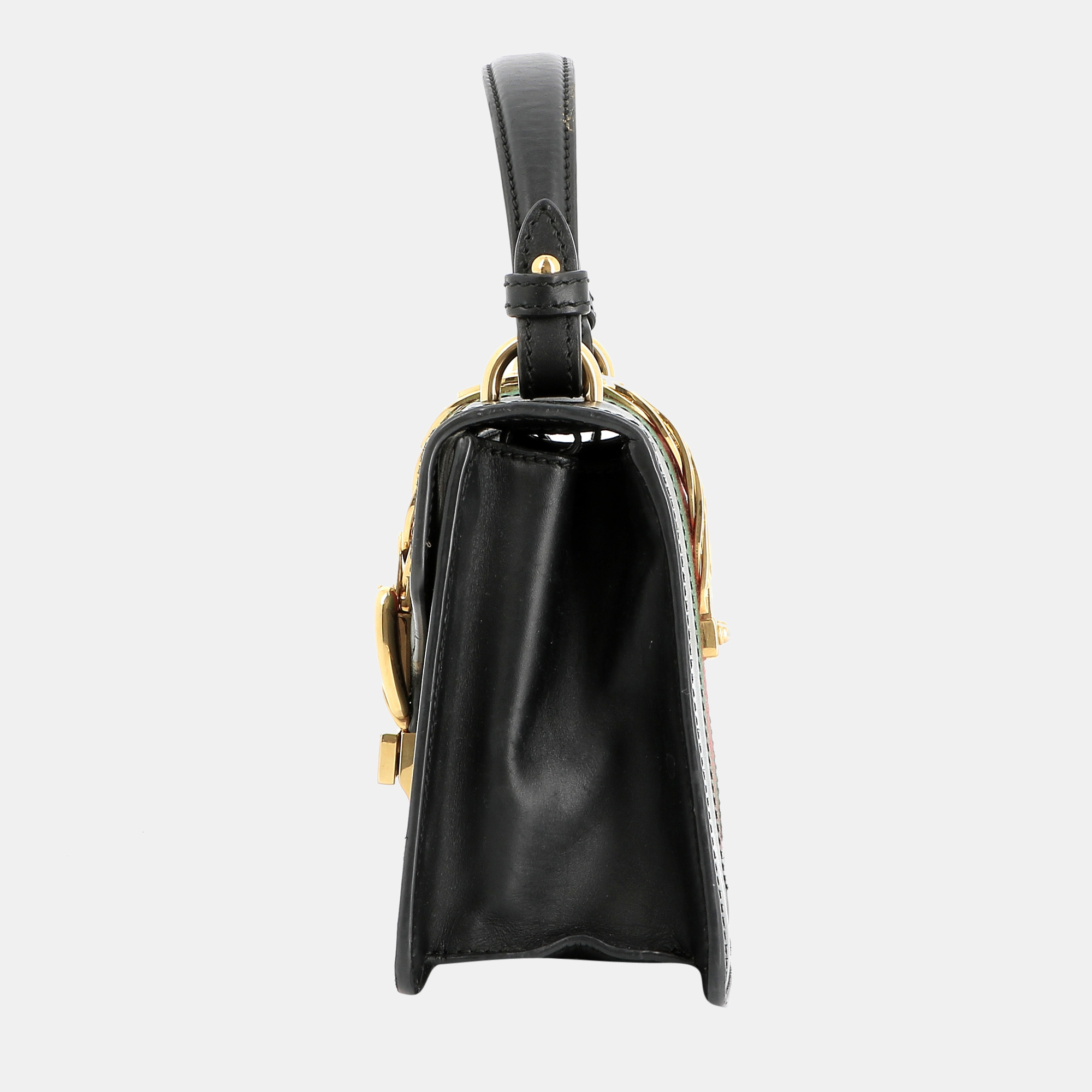 

Gucci Black Leather Small Sylvie Top Handle Bag