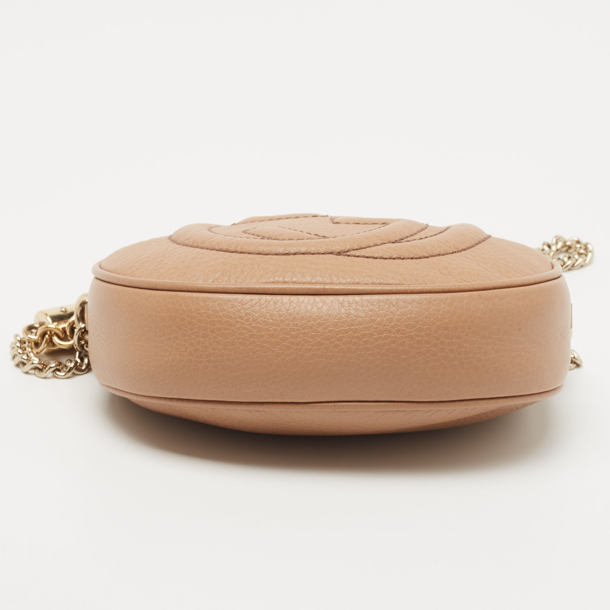 Gucci Beige Leather Soho Disco Crossbody Bag at 1stDibs