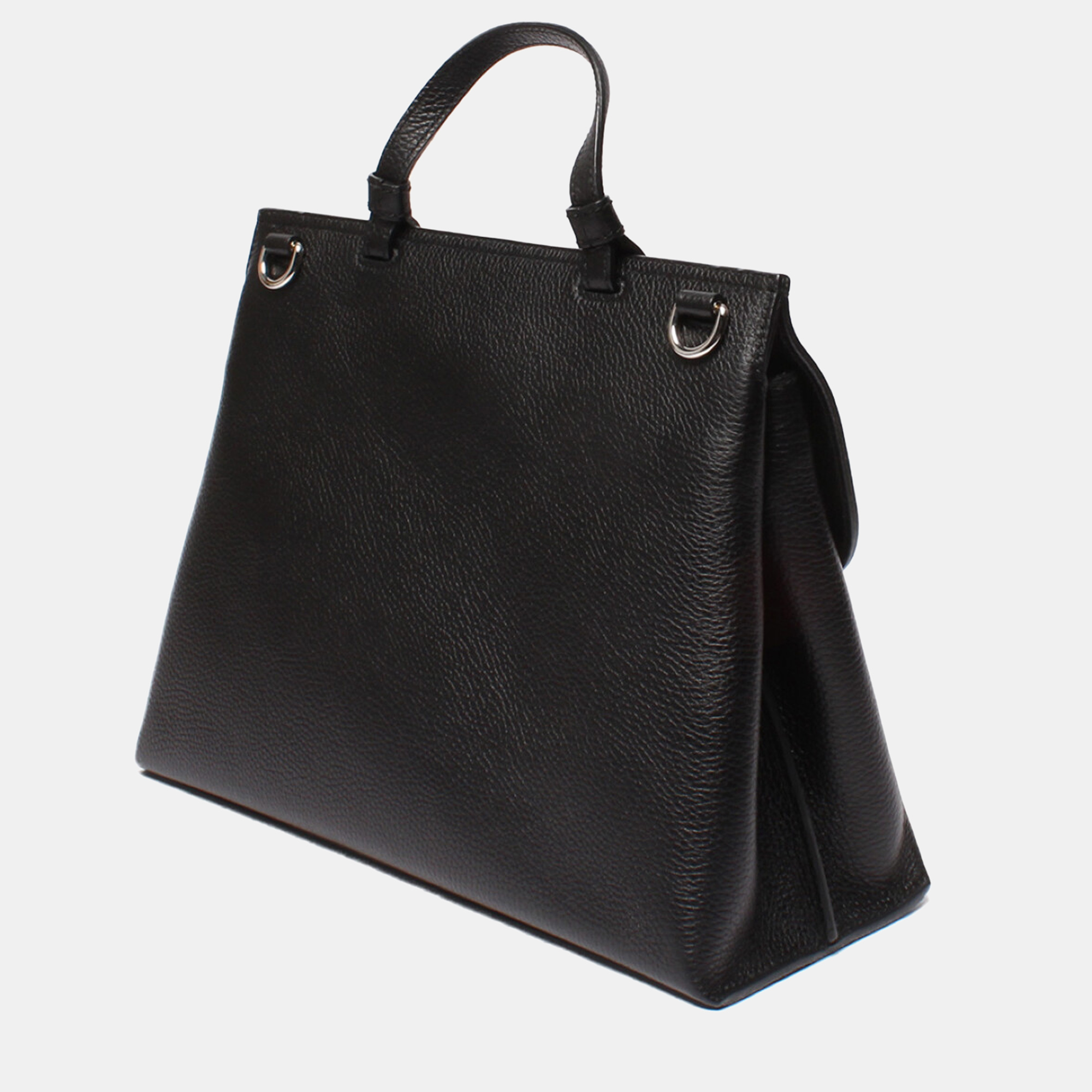 

Gucci Black Leather Medium Bamboo Daily Top Handle Bag