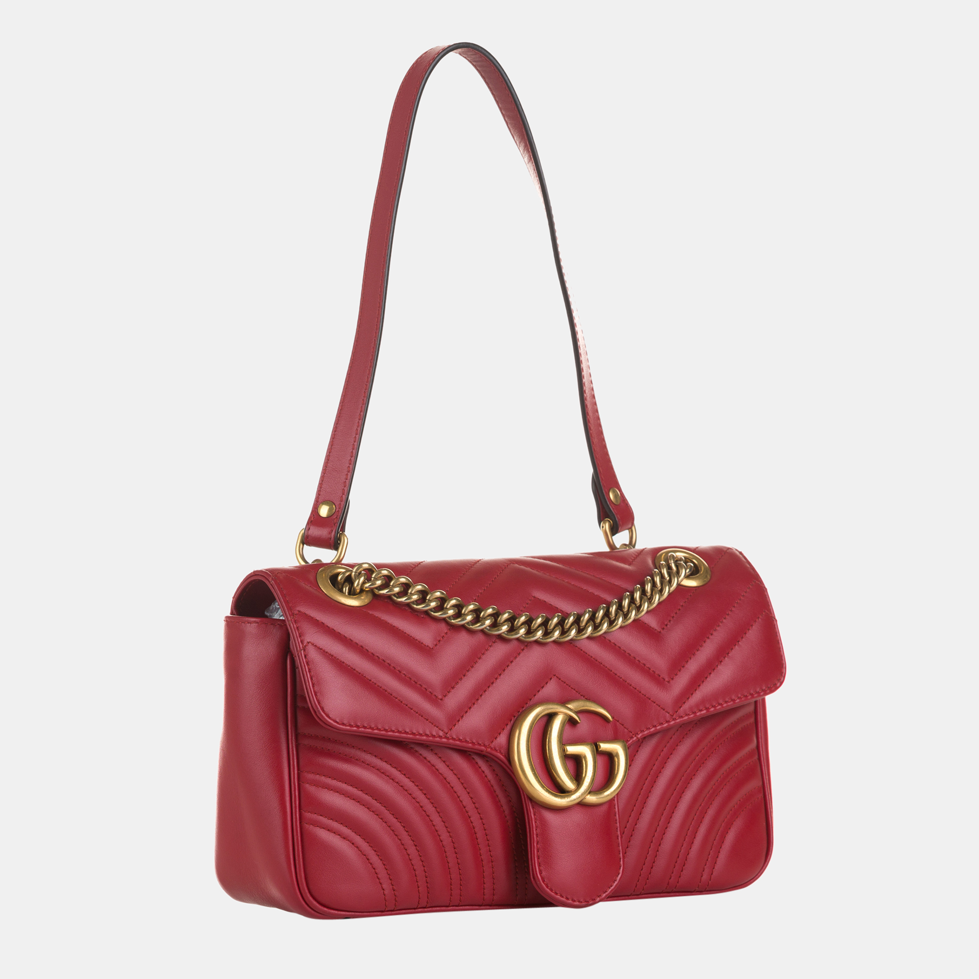 

Gucci Red GG Marmont Matelasse