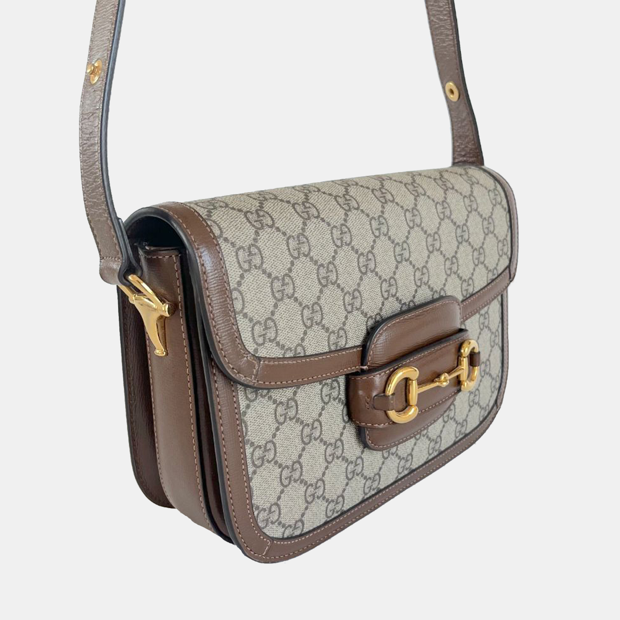 

Gucci 1955 Horsebit shoulder bag, Beige