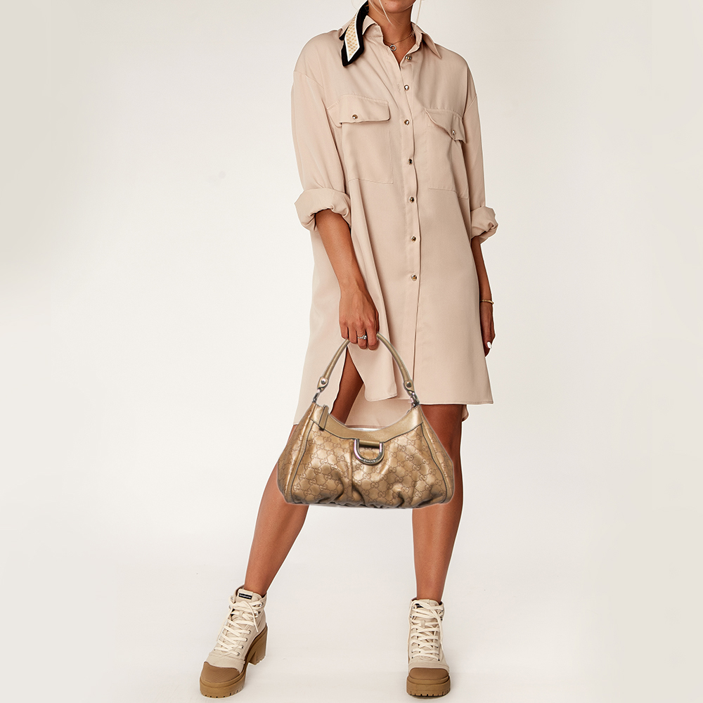 

Gucci Beige Leather Abbey D-Ring Shoulder Bag