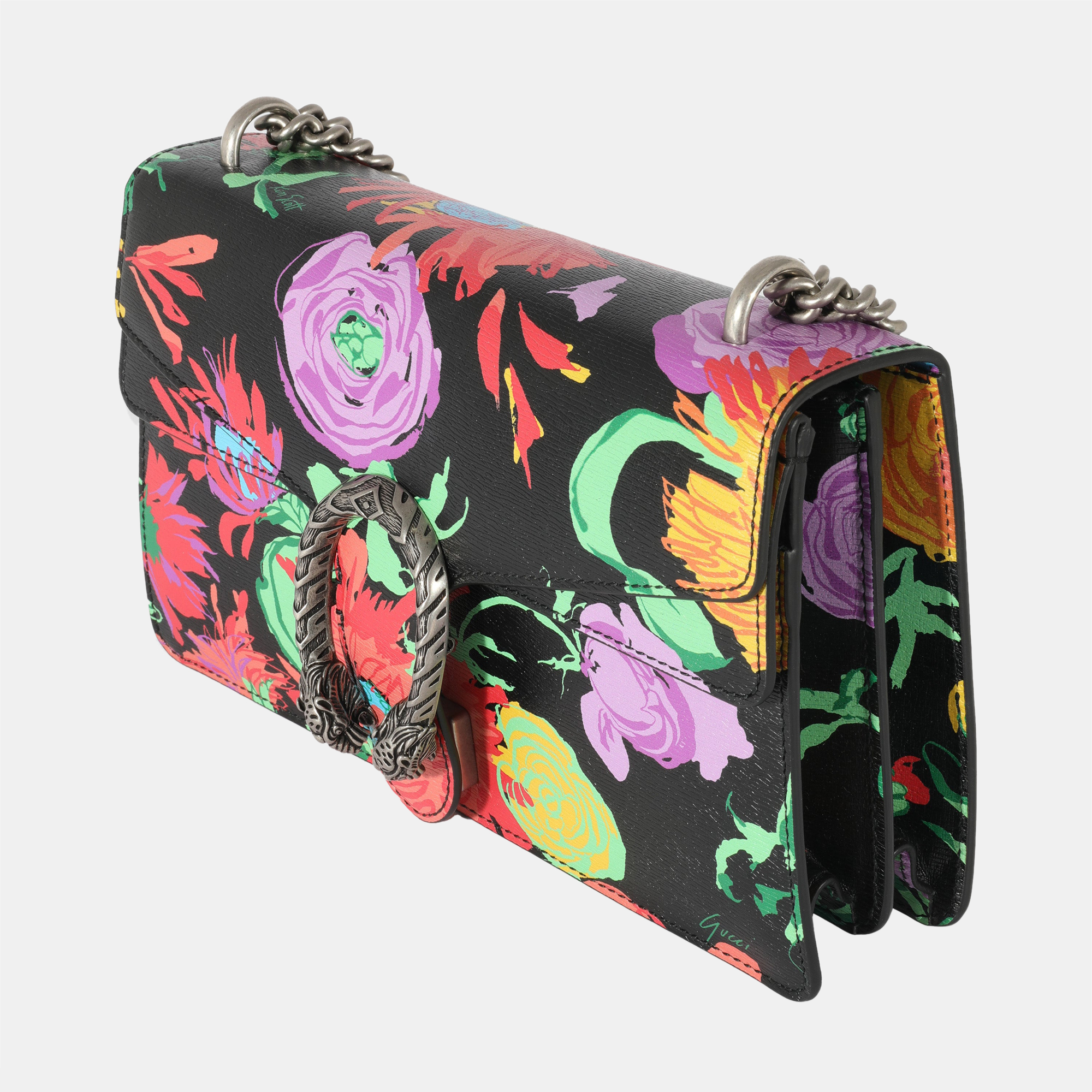 

Gucci X Ken Scott Multi Leather Floral  Dionysus Shoulder Bag, Multicolor