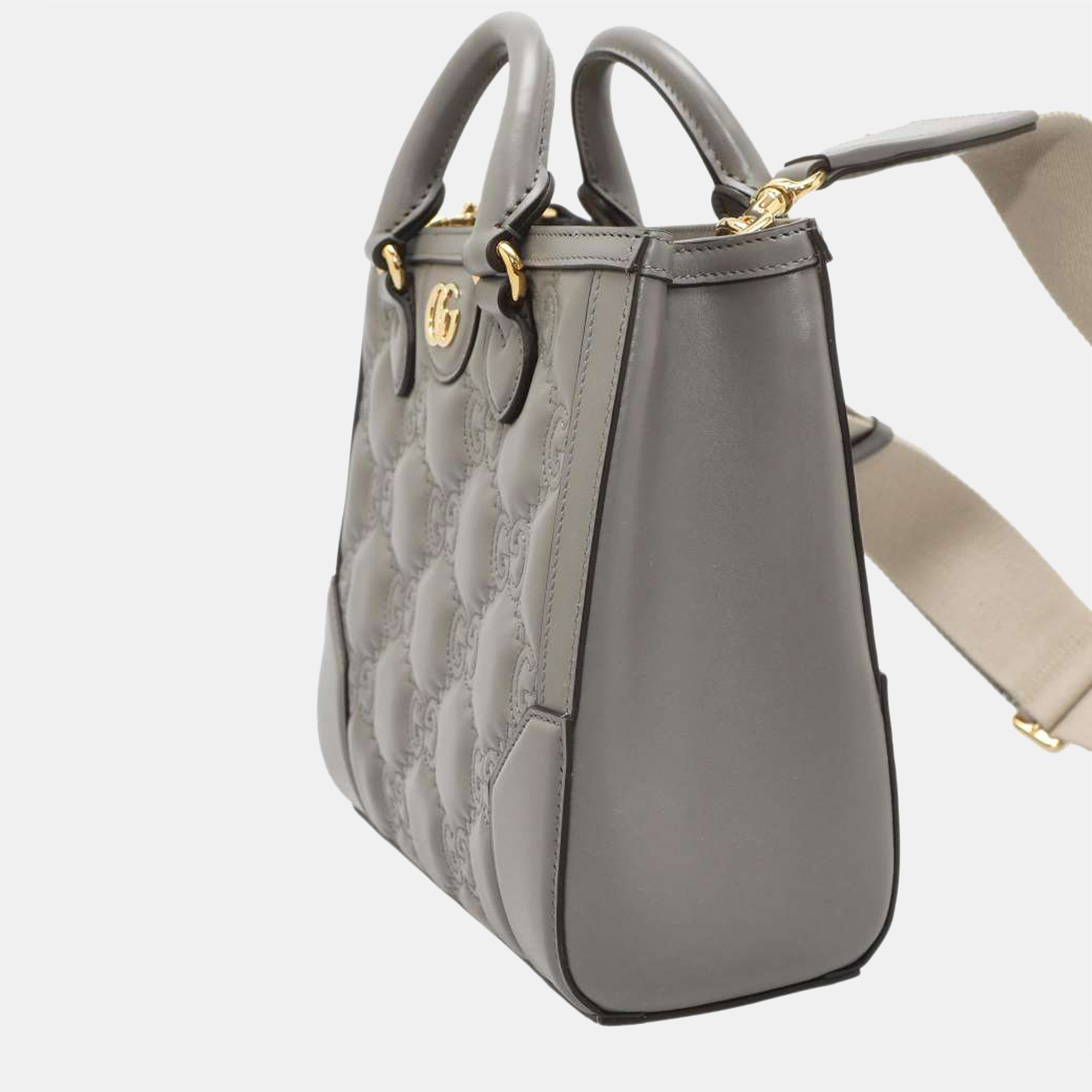 

Gucci Grey GG Matelasse Leather Mini Top Handle Bag
