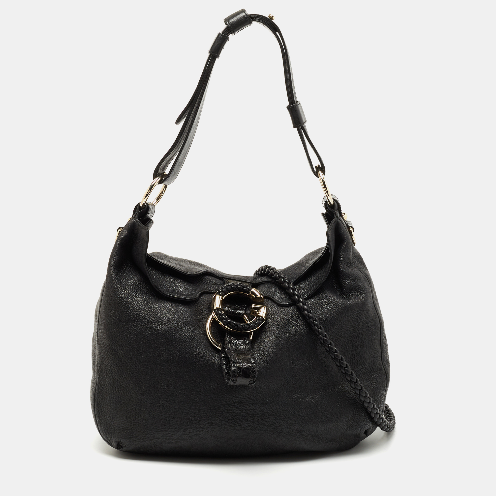 Gucci Leather G Wave Hobo
