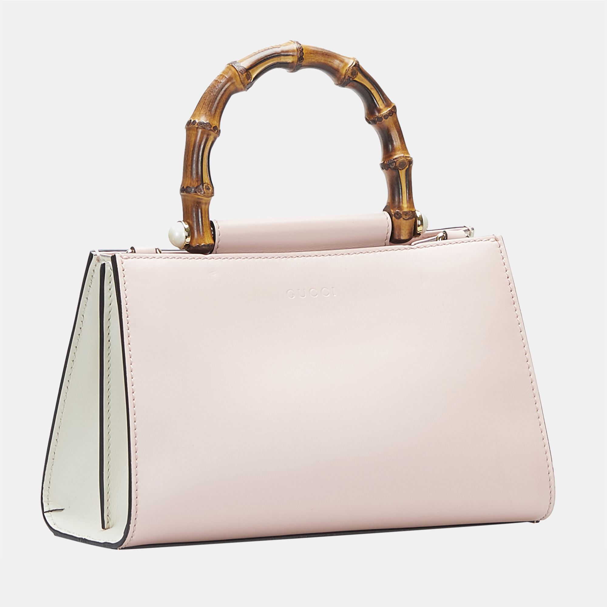 

Gucci Pink Small Bamboo Nymphaea Satchel