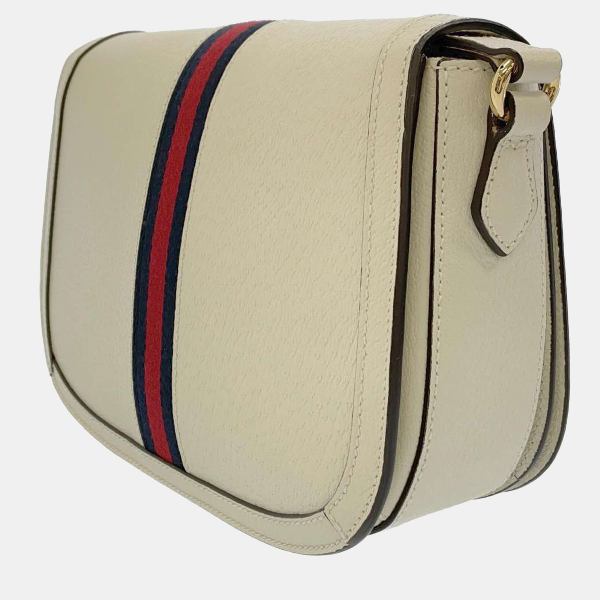 

Gucci White Leather Small Ophidia Shoulder Bag