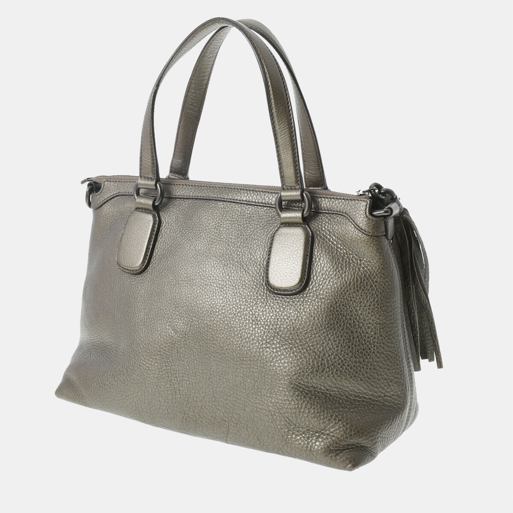 

Gucci Grey Leather Soho Shoulder Bag