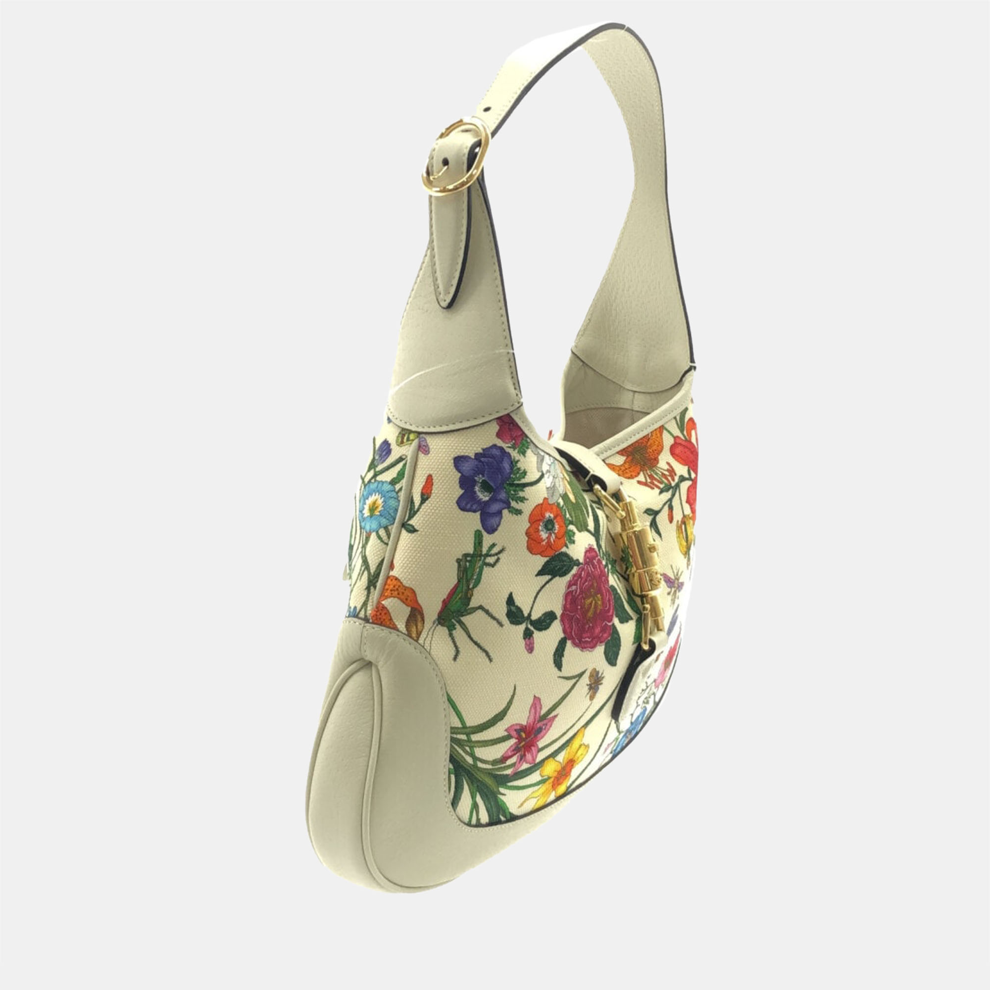 

Gucci Multicolor Canvas and Leather Flora Jackie Shoulder Bag