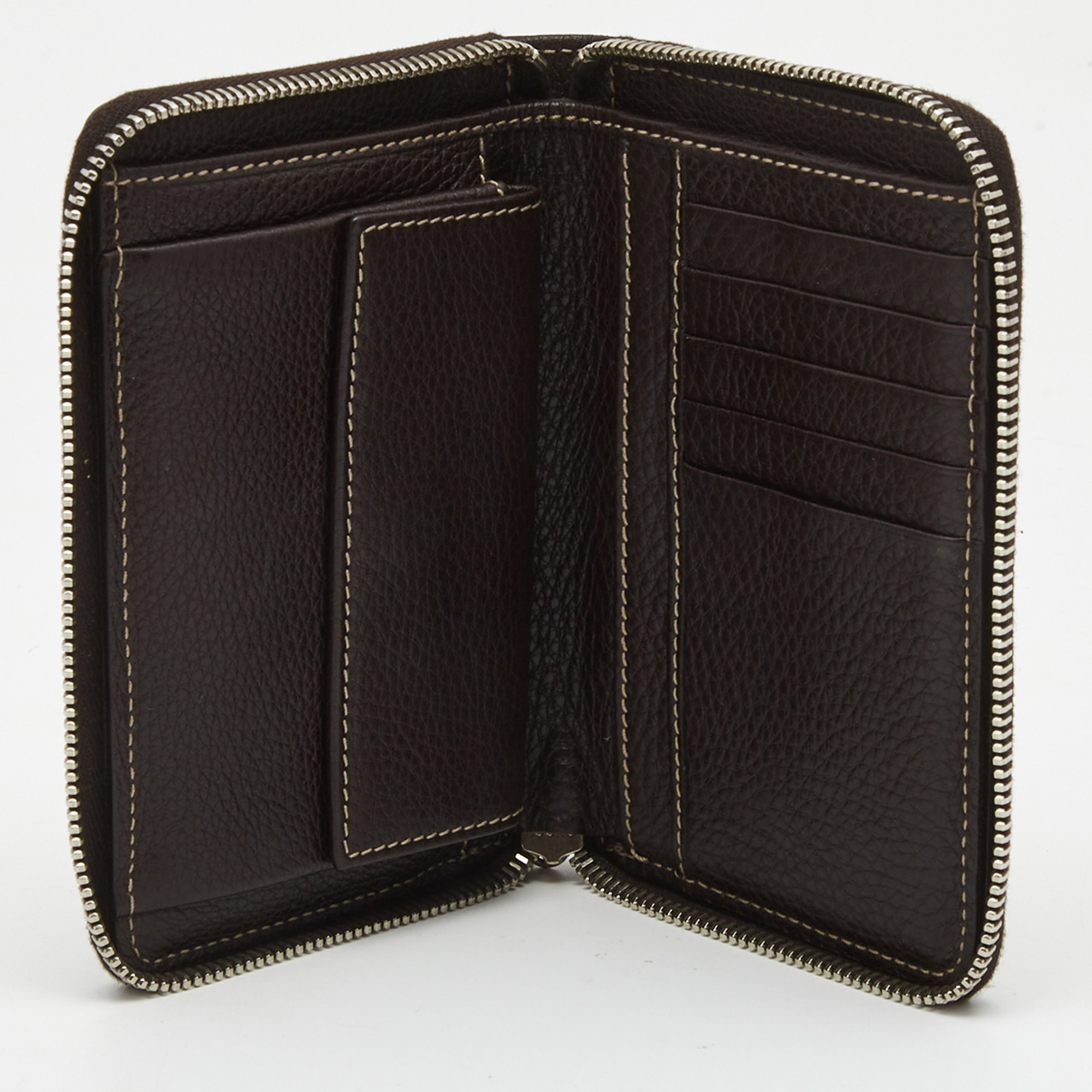 

Gucci Beige/Brown GG Canvas and Leather Zip Around Wallet