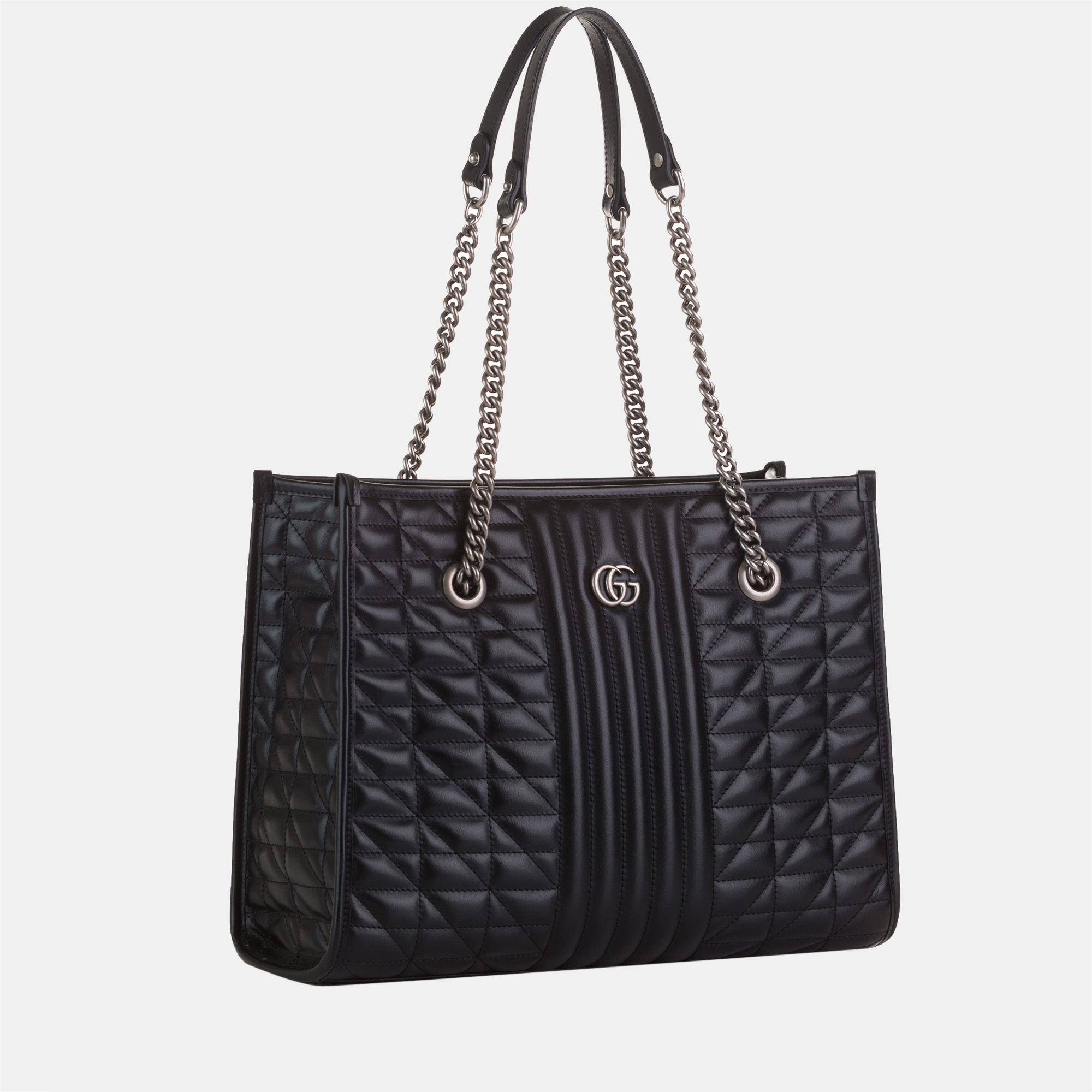 

Gucci Black Medium Matelasse GG Marmont Tote