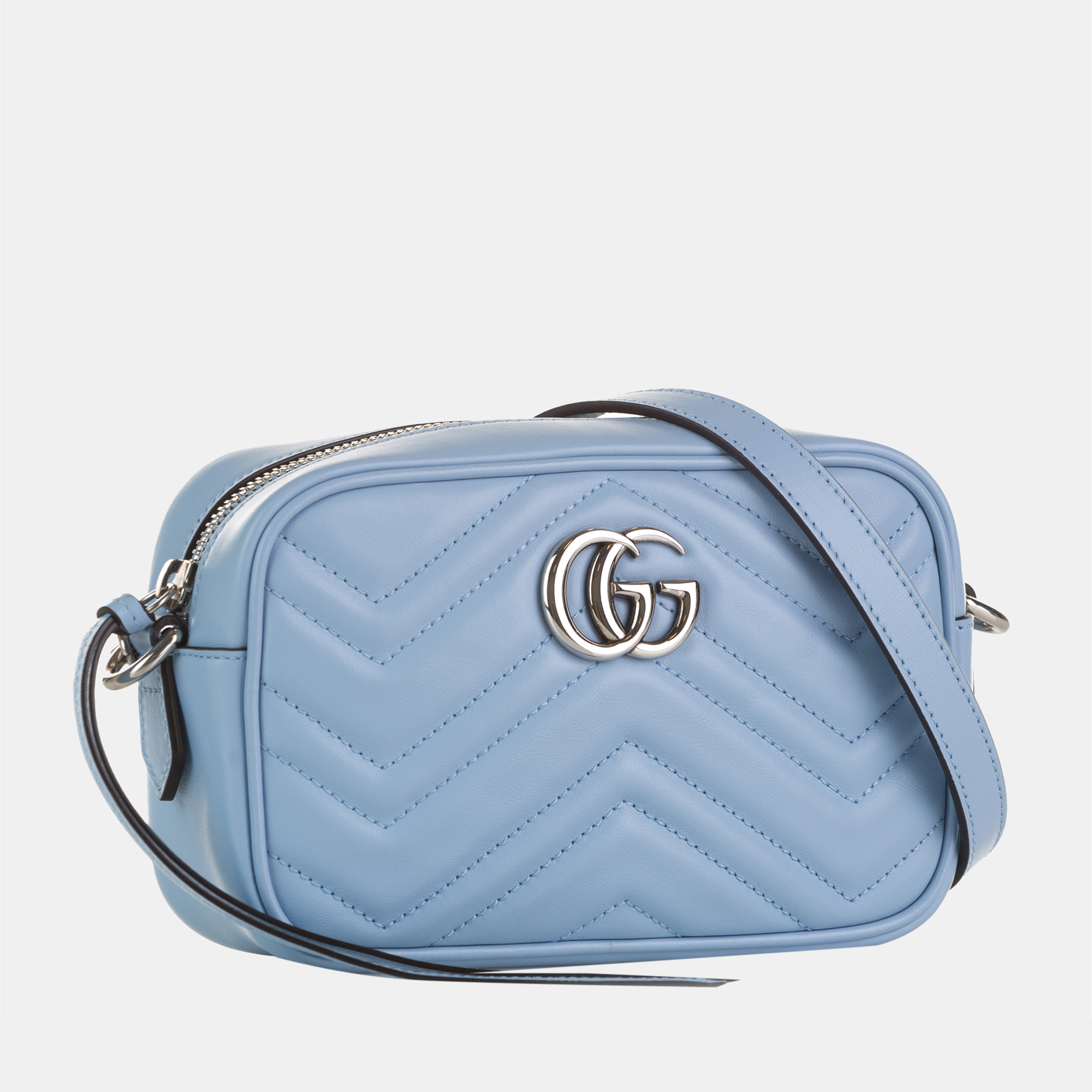 

Gucci Blue GG Marmont Matelasse Crossbody
