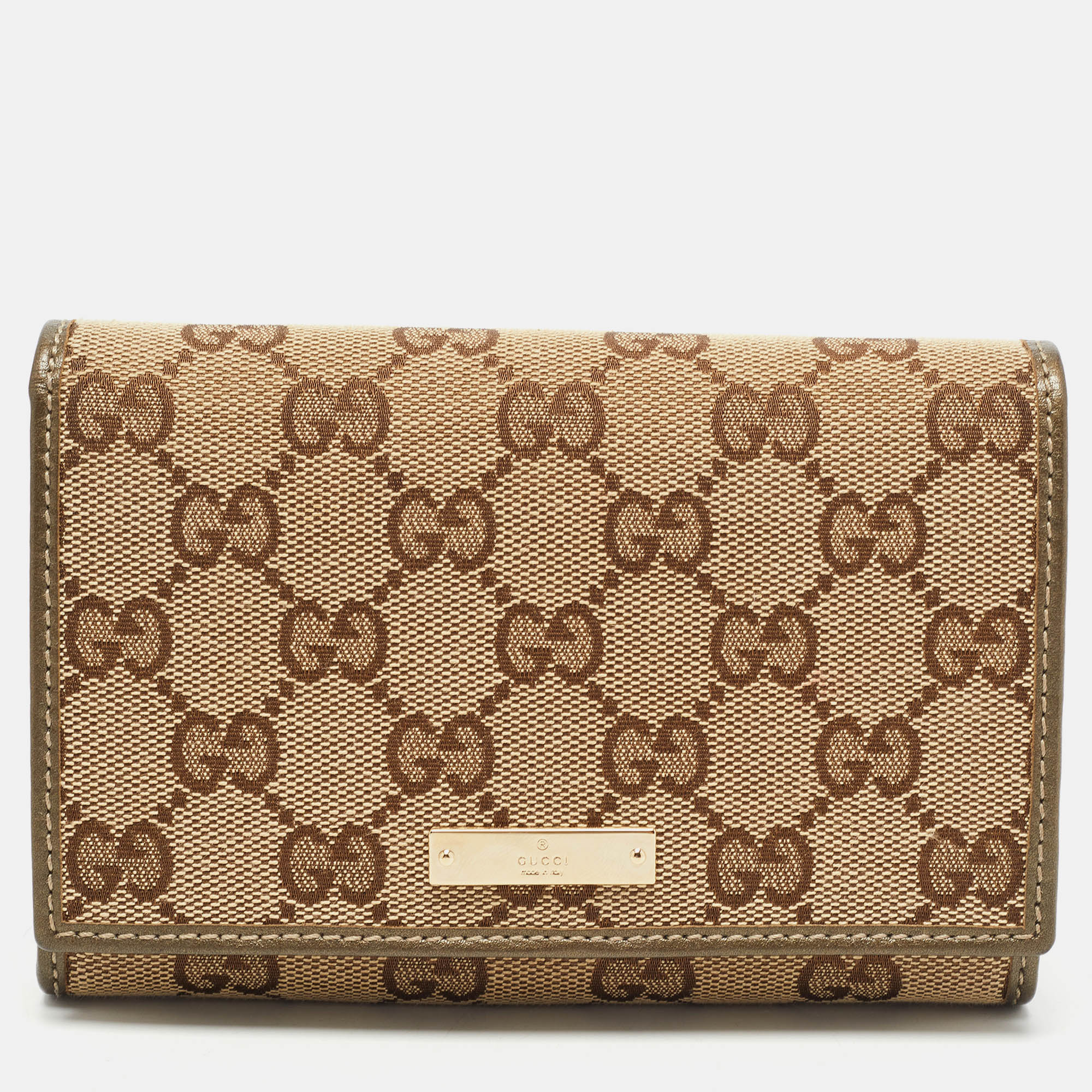 Gucci Beige Canvas Wallet (Pre-Owned)