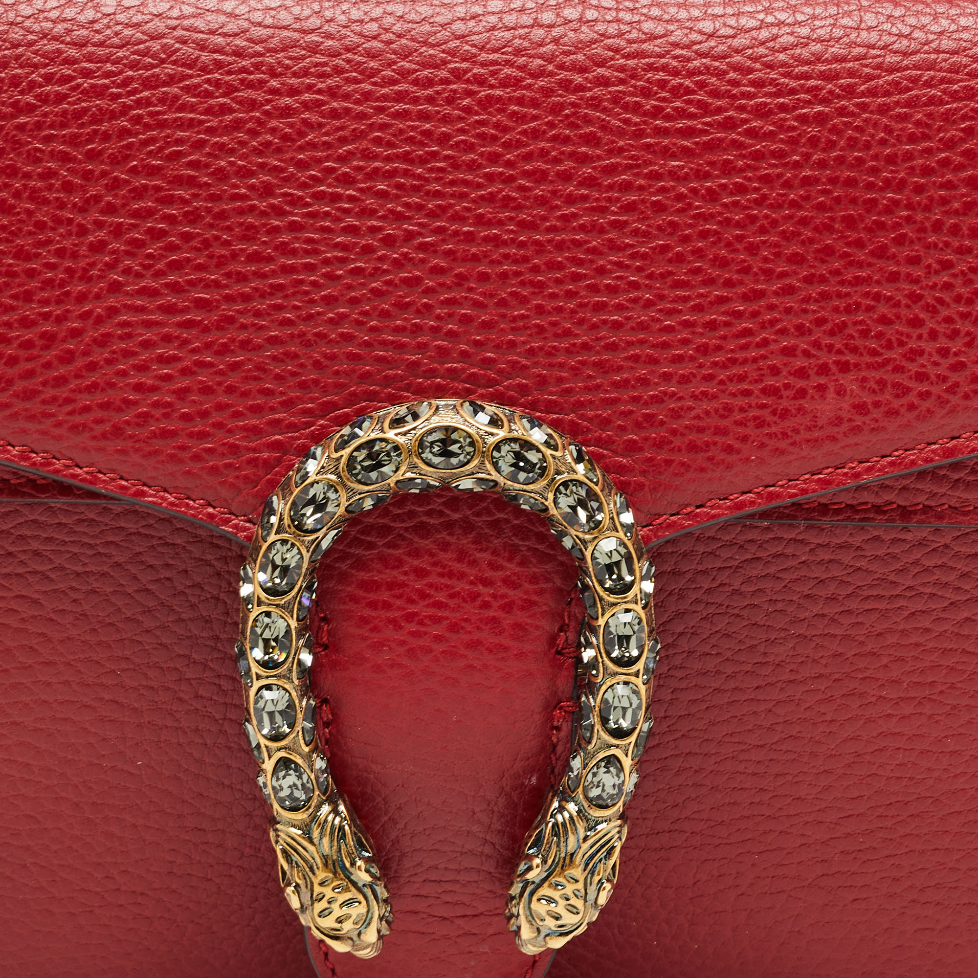 Gucci Shoulder Bag Dionysus Red Leather ref.1004367 - Joli Closet