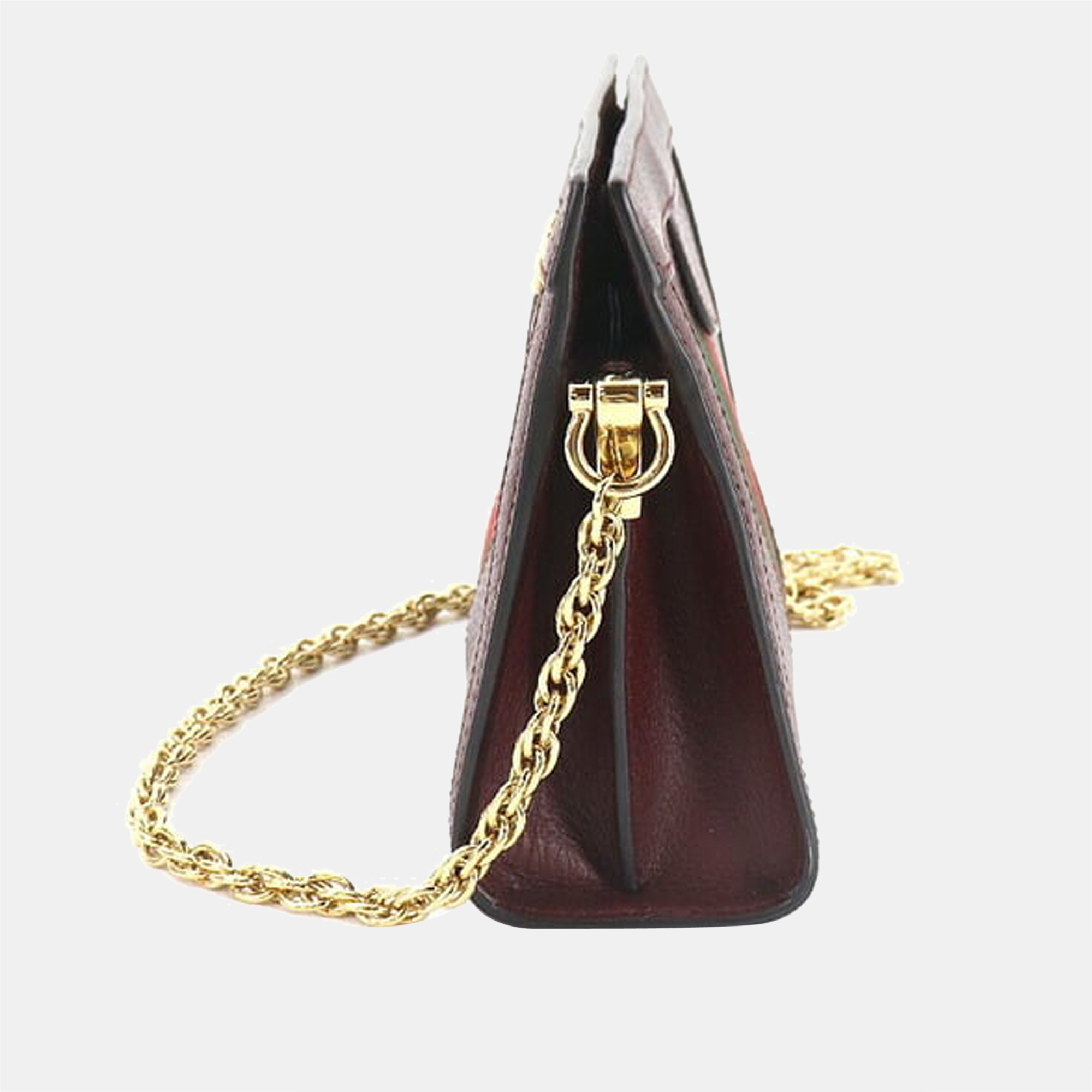 

Gucci Burgundy Leather Ophidia GG  Shoulder Bag