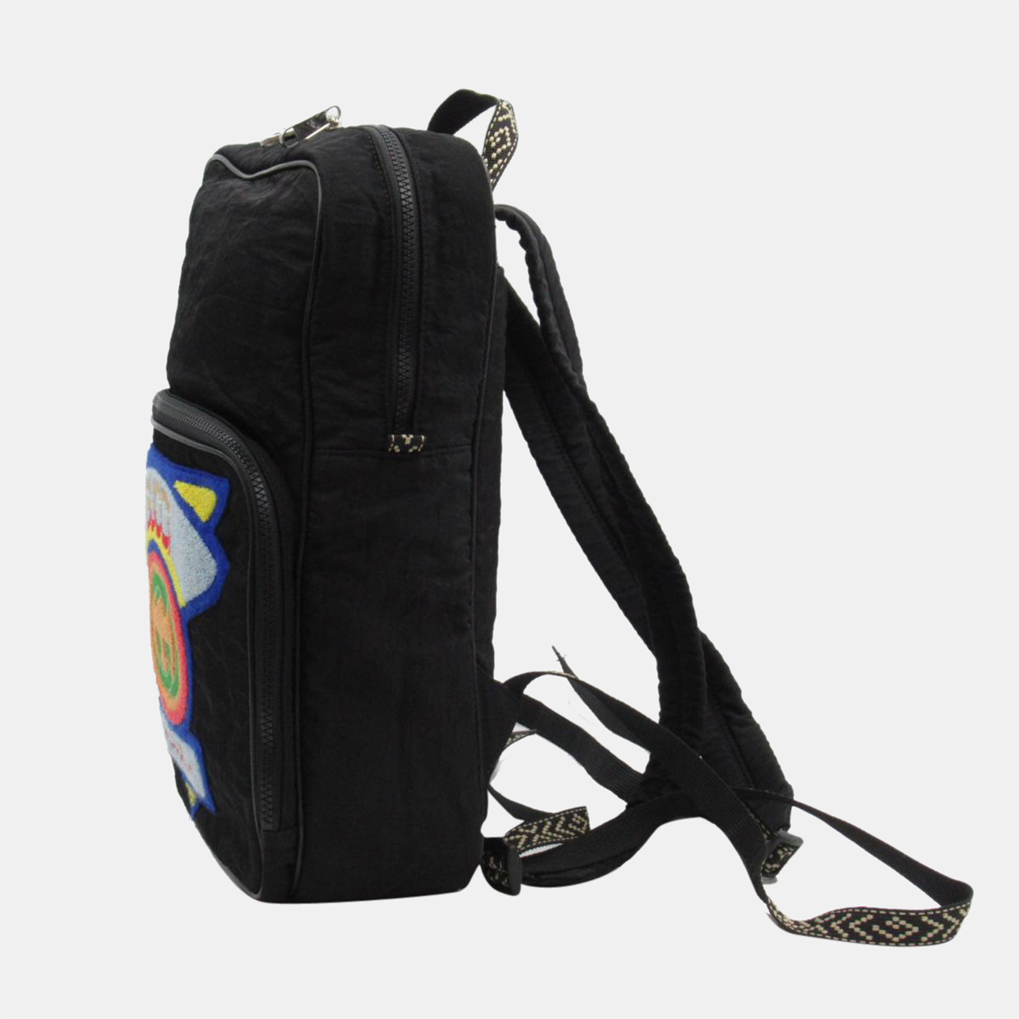 

Gucci Black Nylon 80s Logo Patch Backpack