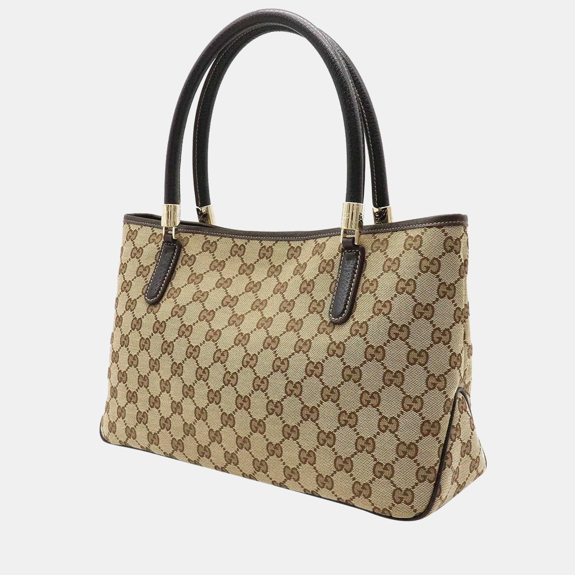 

Gucci Beige GG Canvas Coated Canvas Web Tote Bag