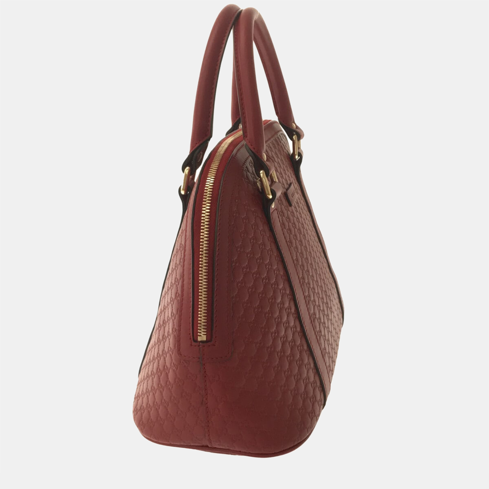 

Gucci Burgundy Leather Microguccissima Mini Dome Top Handle Bag