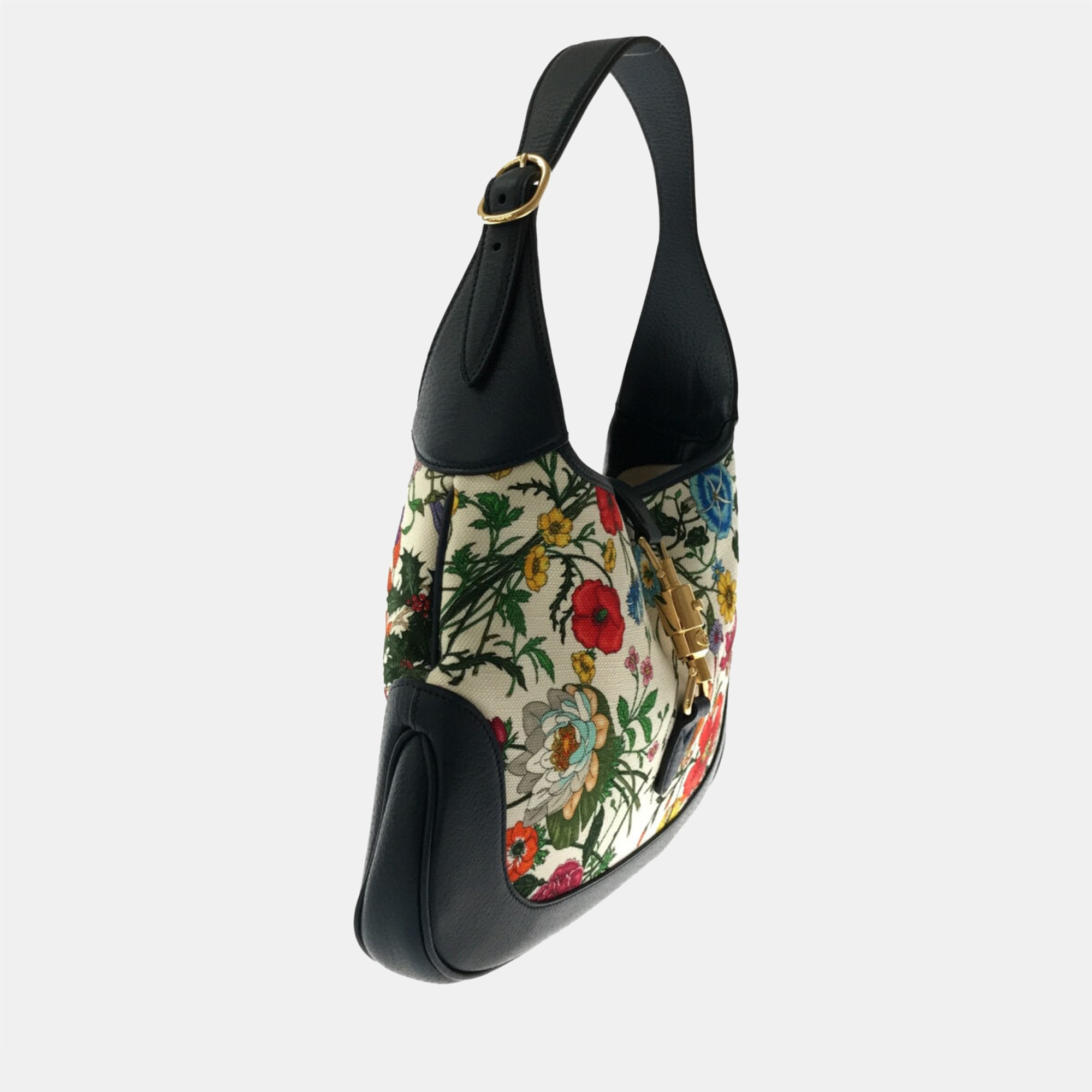 

Gucci Multicolor Canvas and Leather Jackie Shoulder Bag