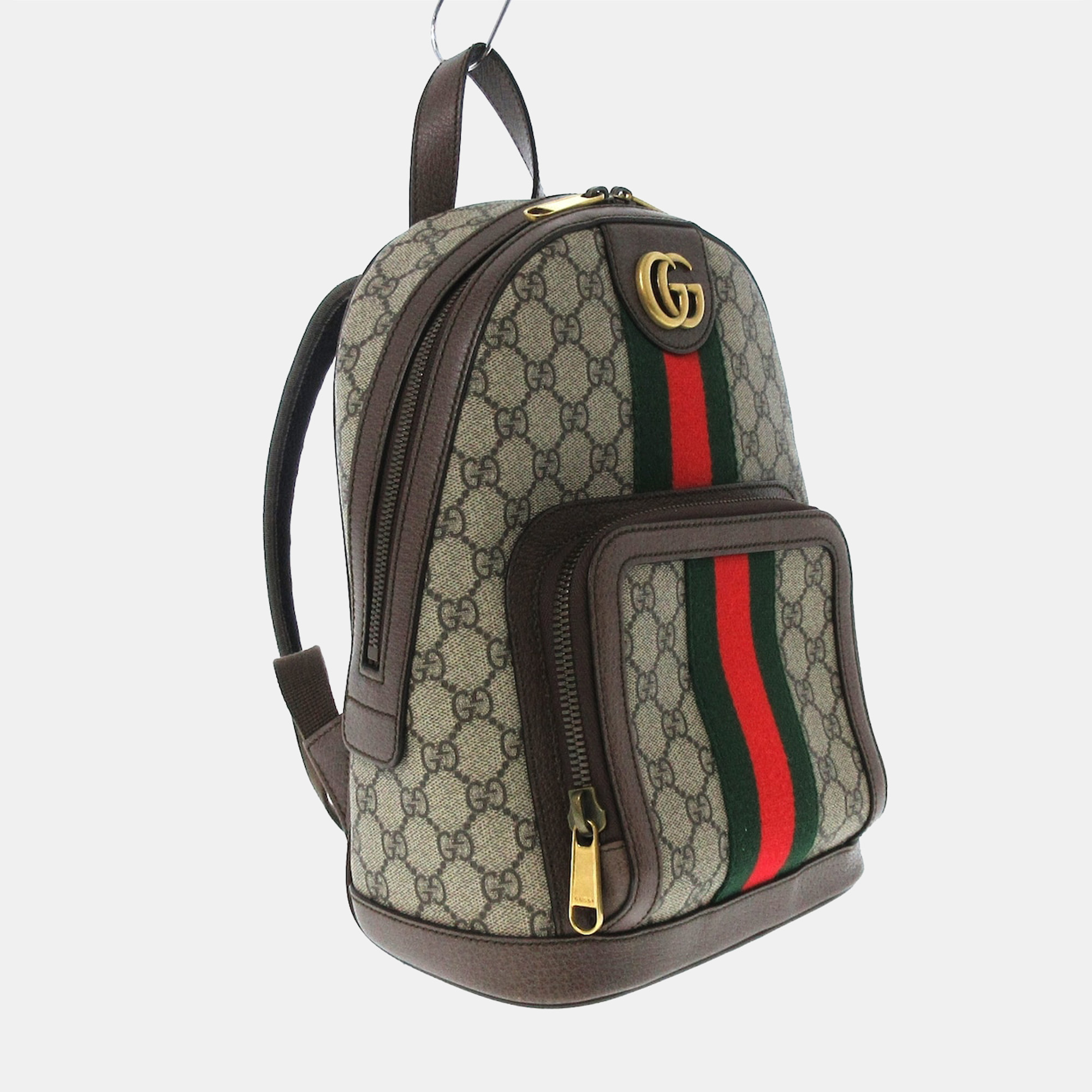 

Gucci Beige GG Supreme Canvas Ophidia Backpack