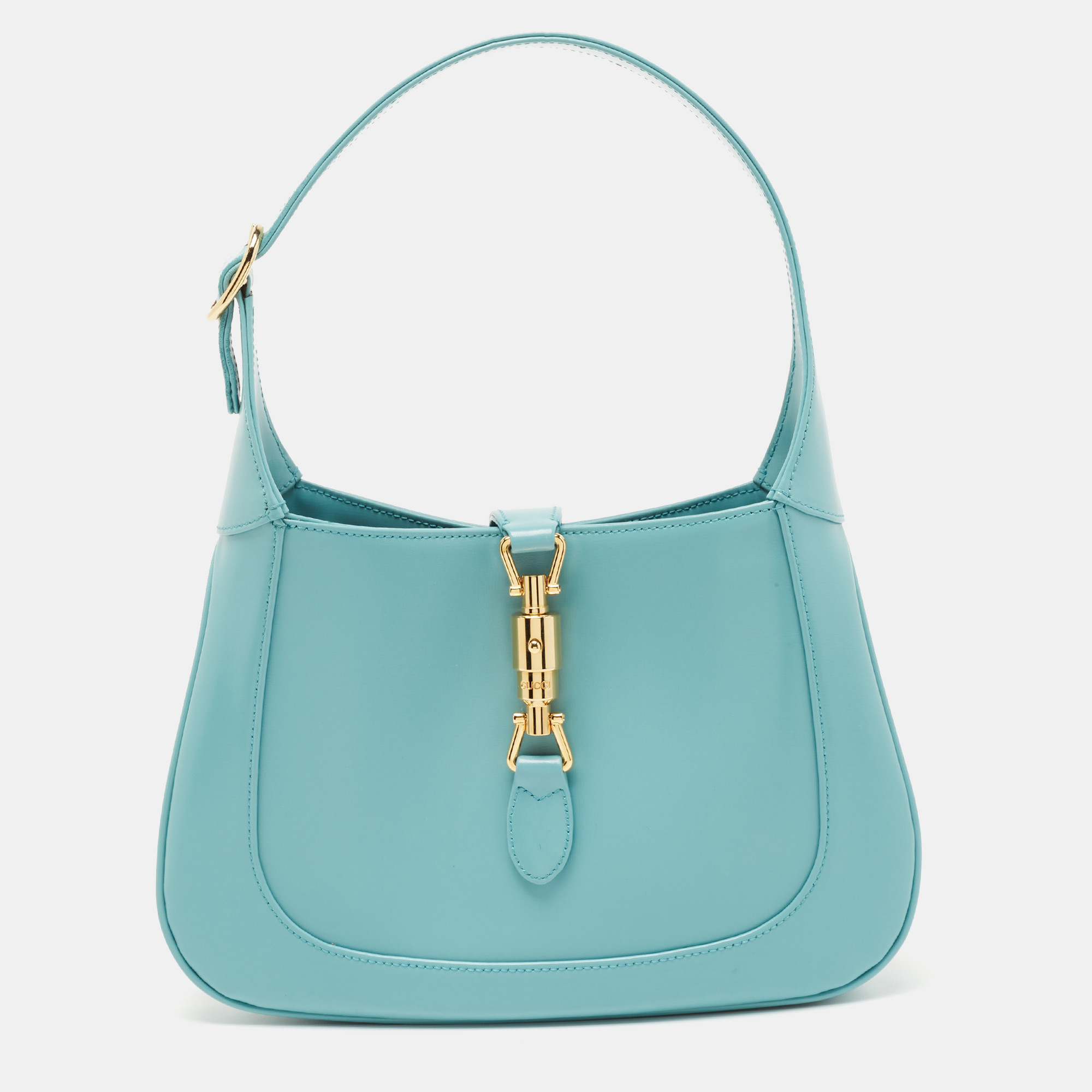 Jackie 1961 leather handbag Gucci Blue in Leather - 32027915