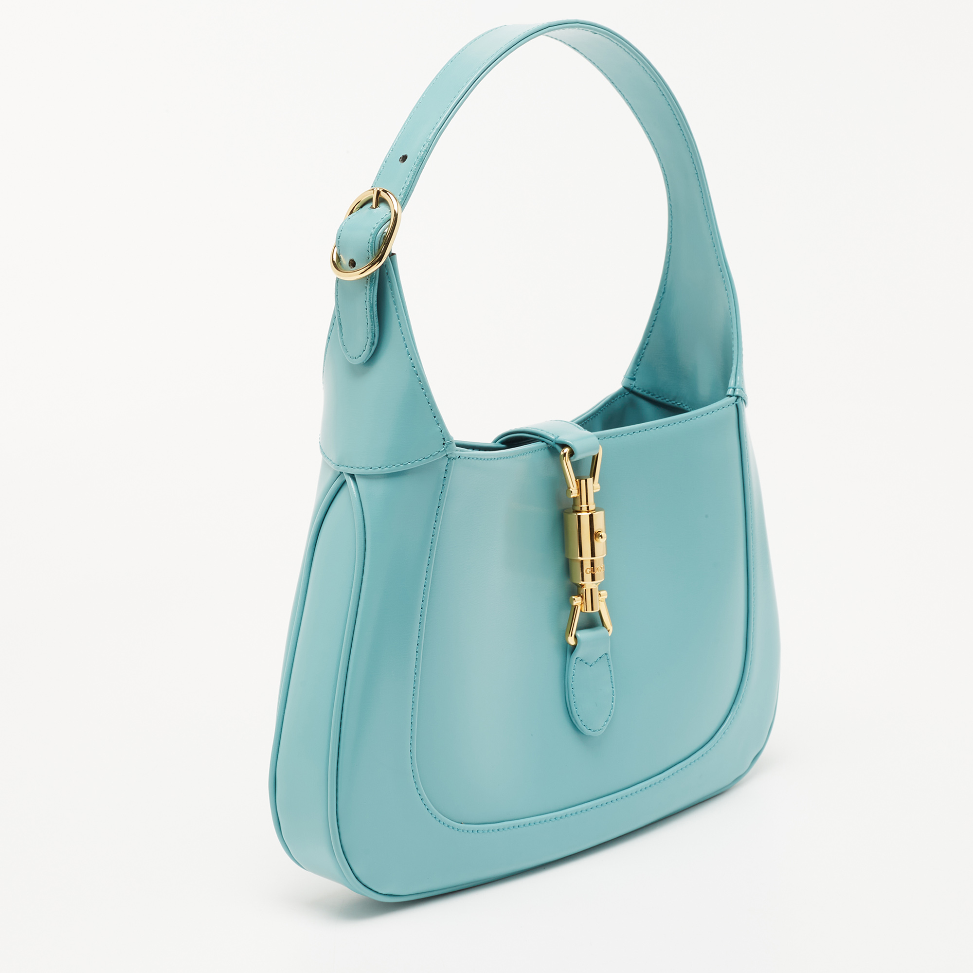 Jackie 1961 leather handbag Gucci Blue in Leather - 32027915