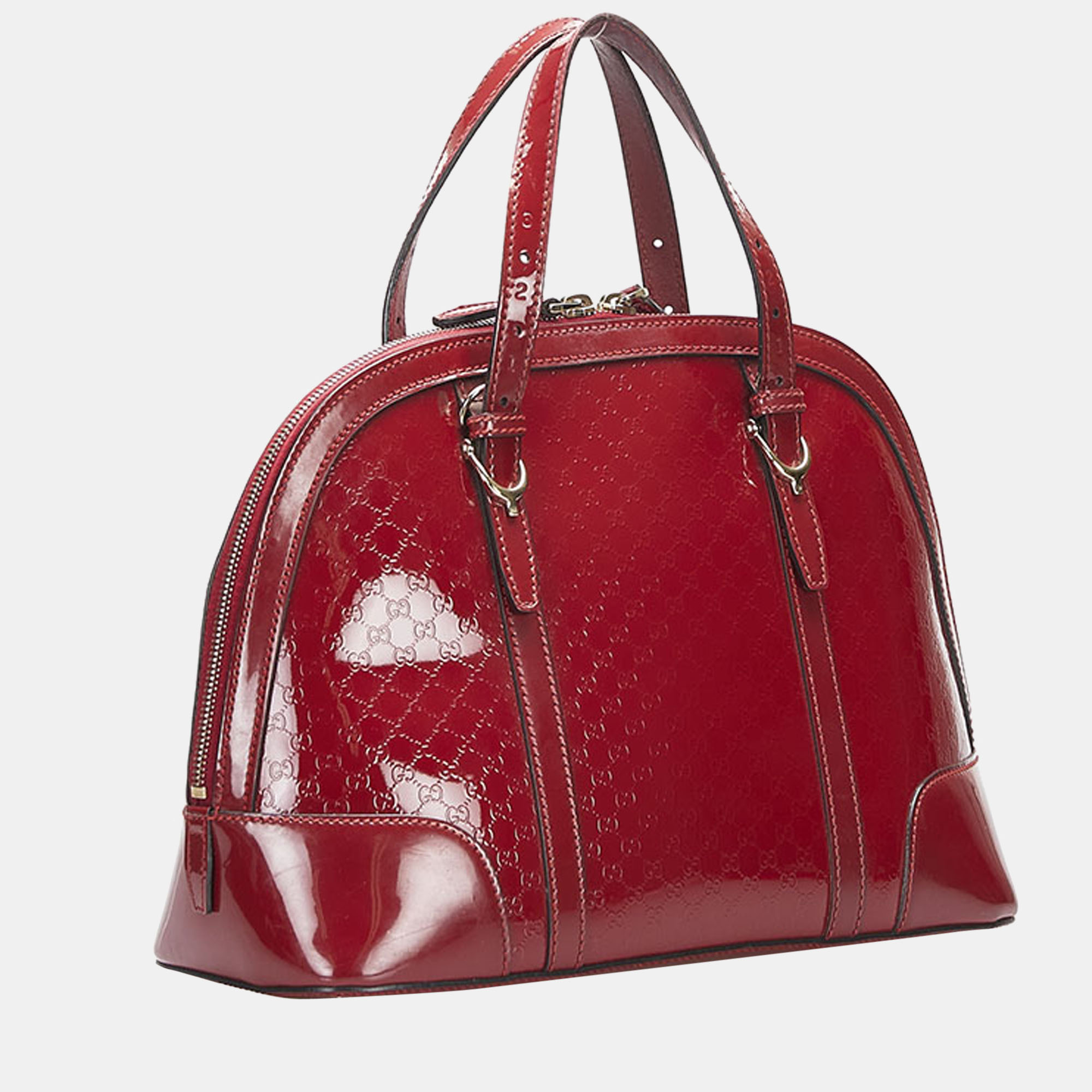 

Gucci Red Patent Leather Dome Top Handle Bag