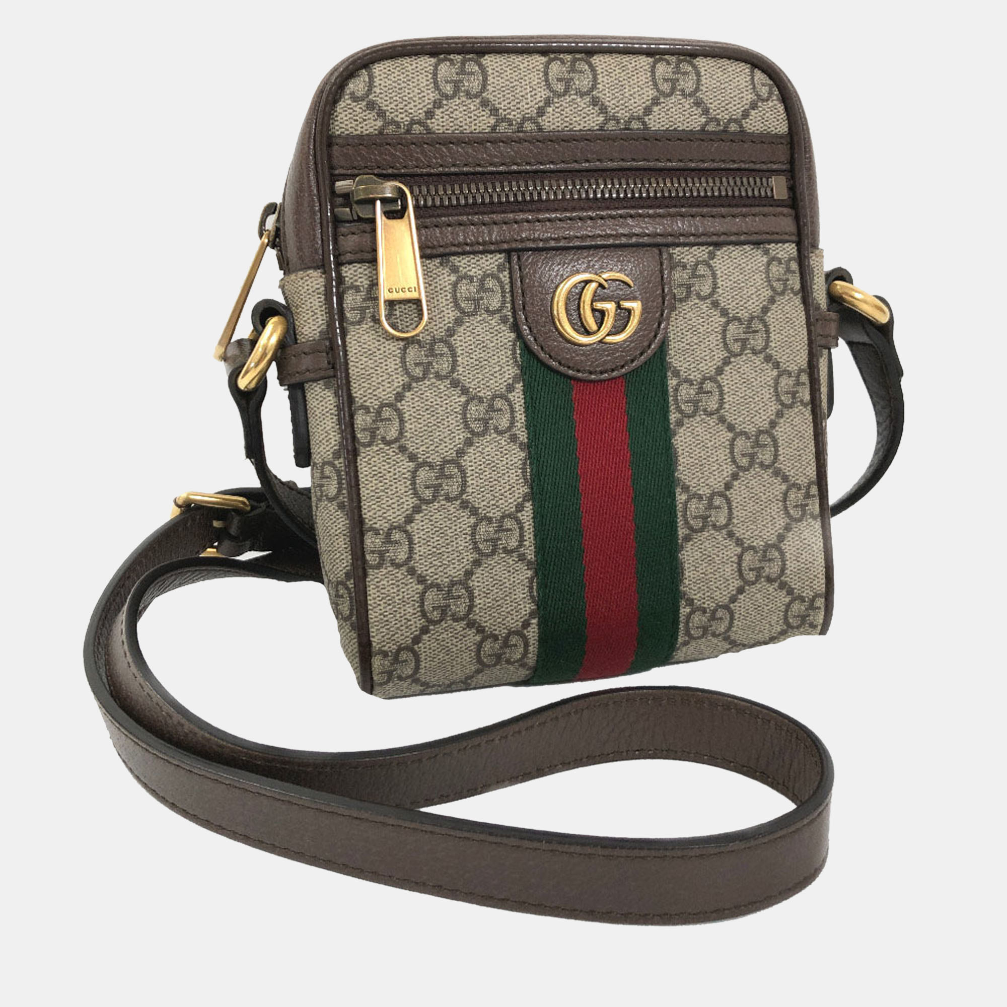 

Gucci Beige Canvas and Leather  Ophidia Shoulder Bag