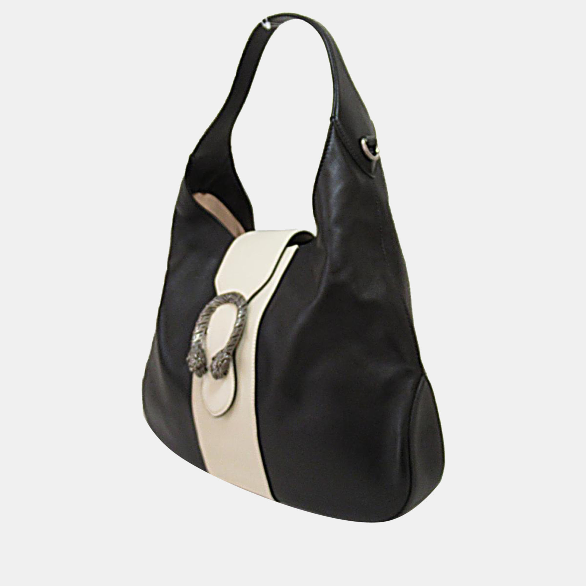 

Gucci Black/White Leather Dionysus Hobo Bag