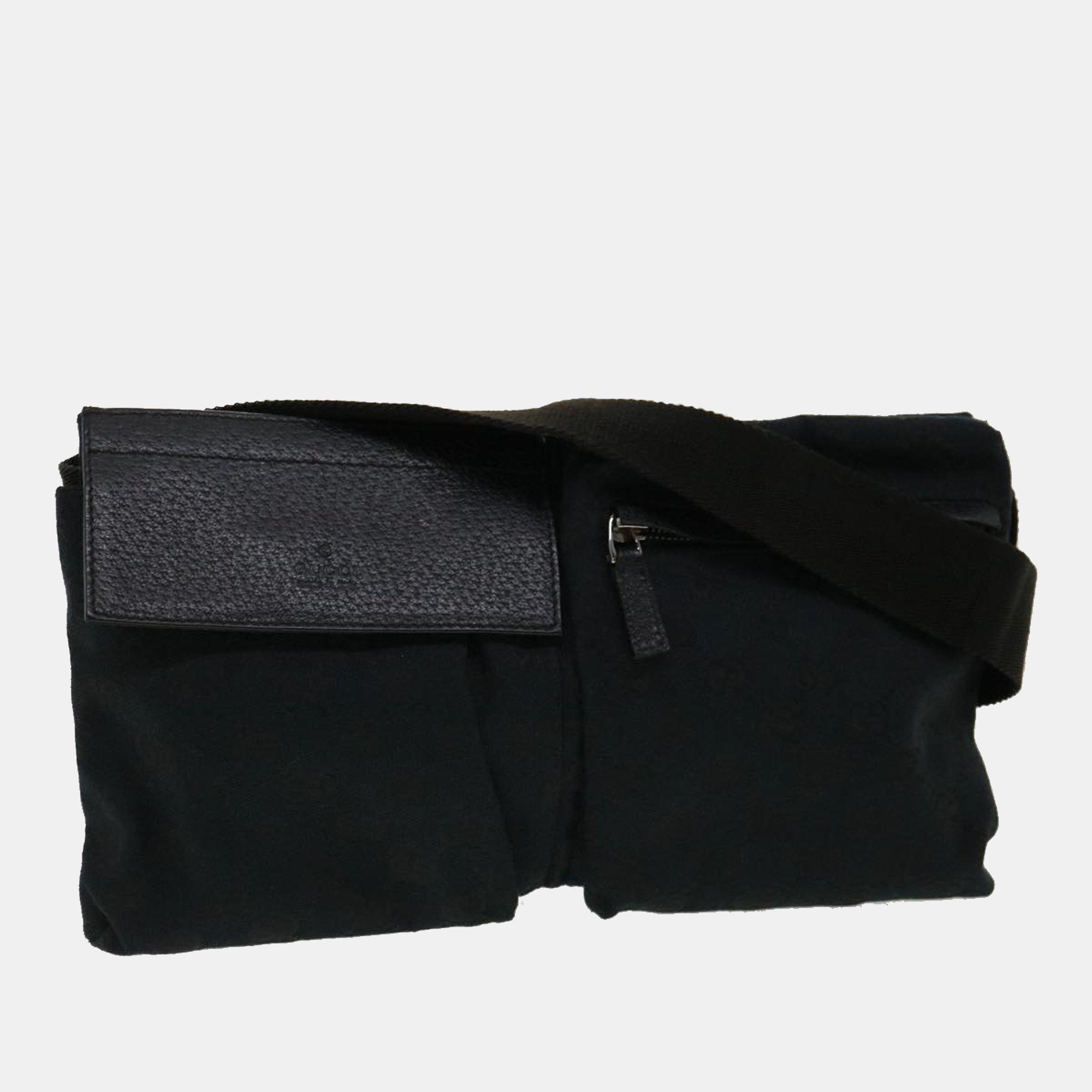 

Gucci Black GG Canvas Double Belt Bag