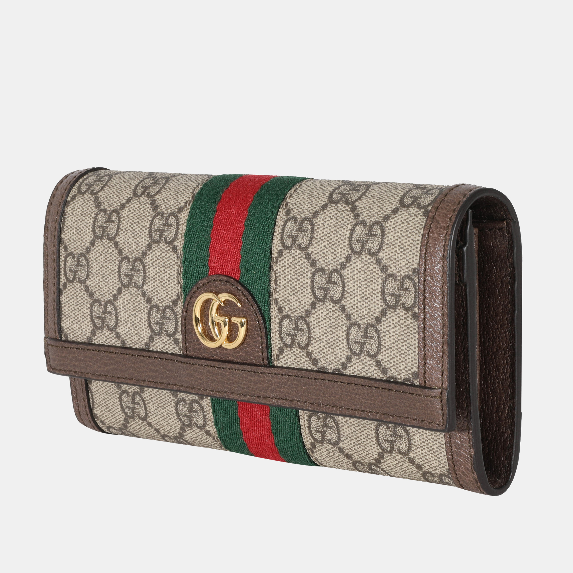 

Gucci Brown GG Canvas Ophidia Continental Wallet
