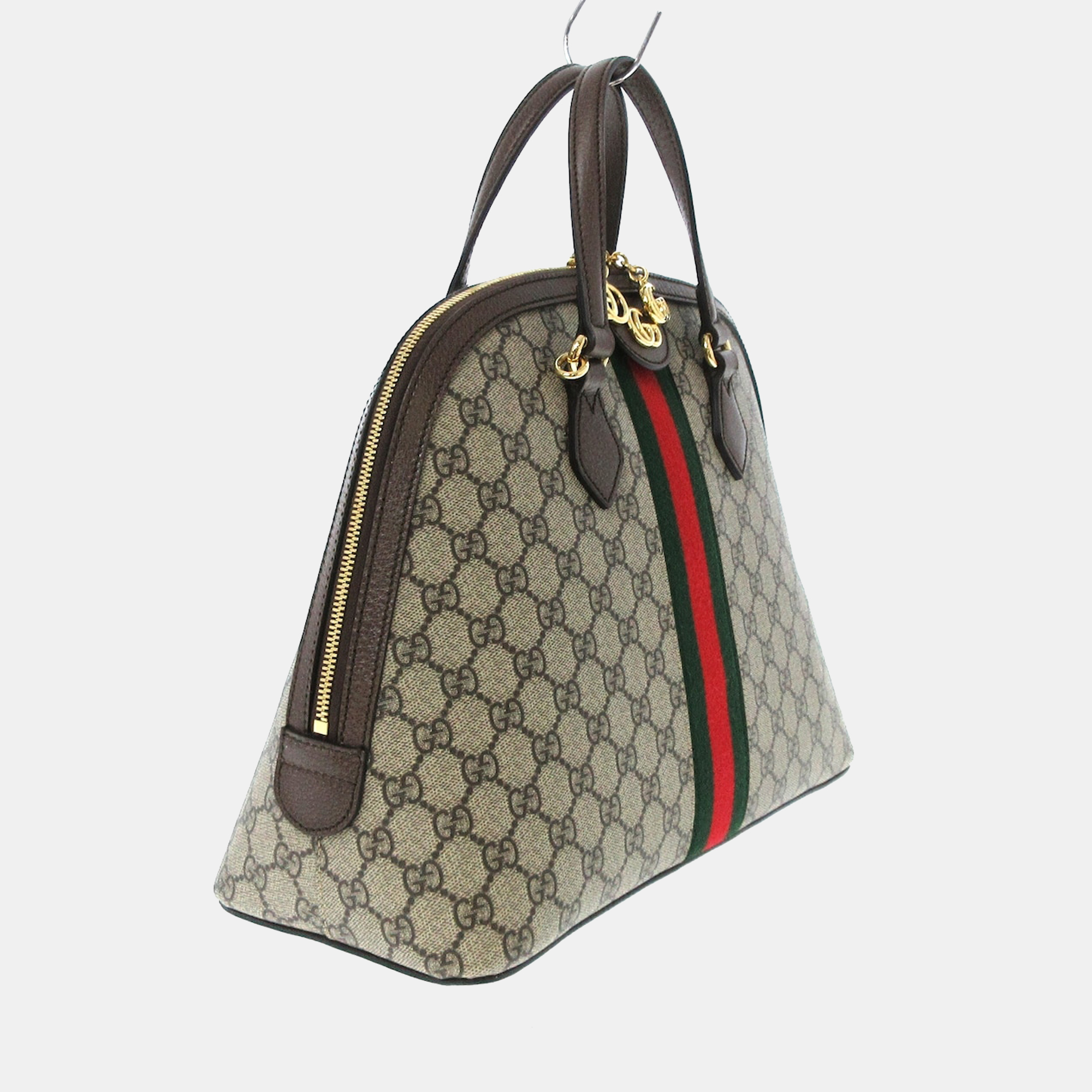 

Gucci Beige GG Supreme Canvas Web Medium Ophidia Dome Bag