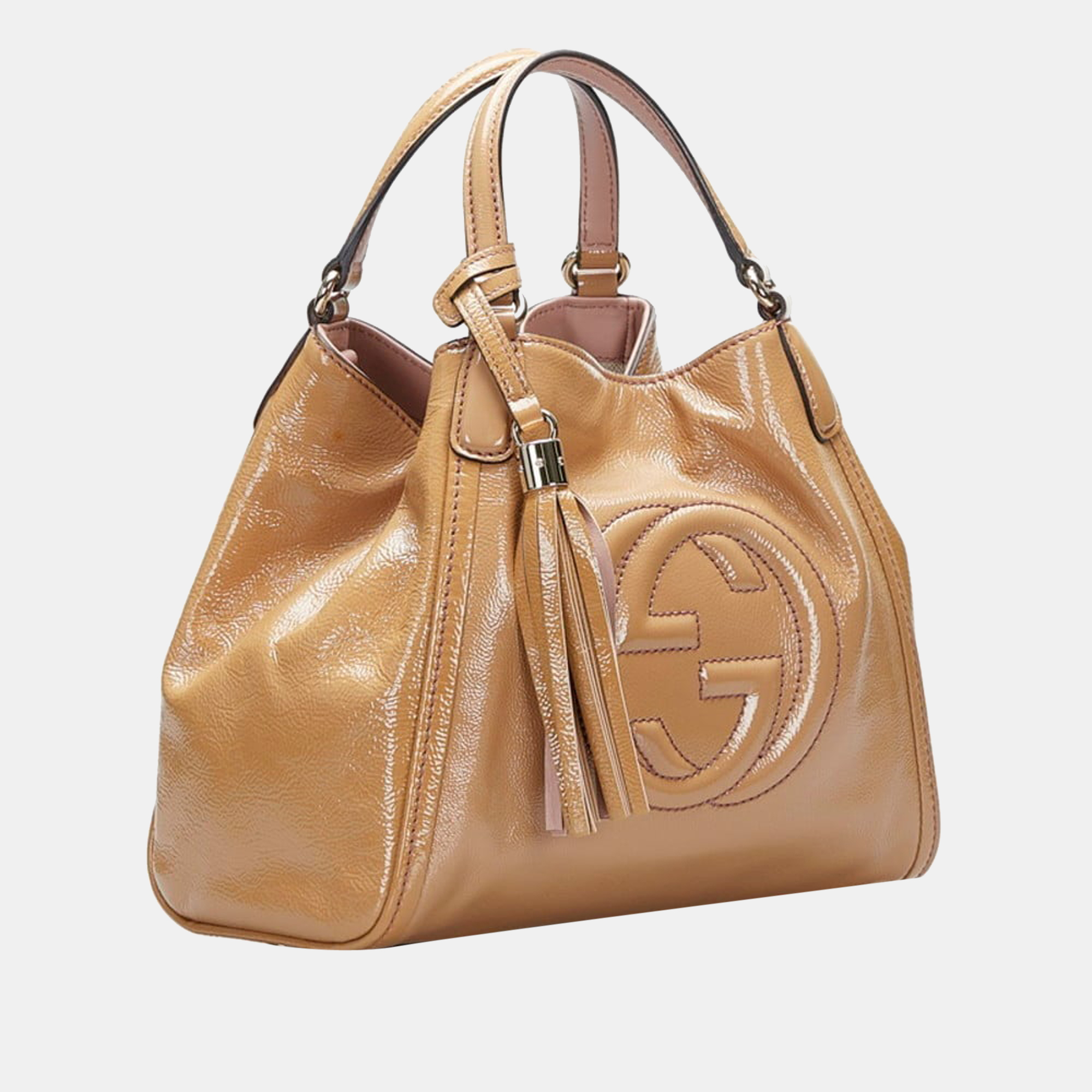 

Gucci Brown Patent Leather Soho Shoulder Bag