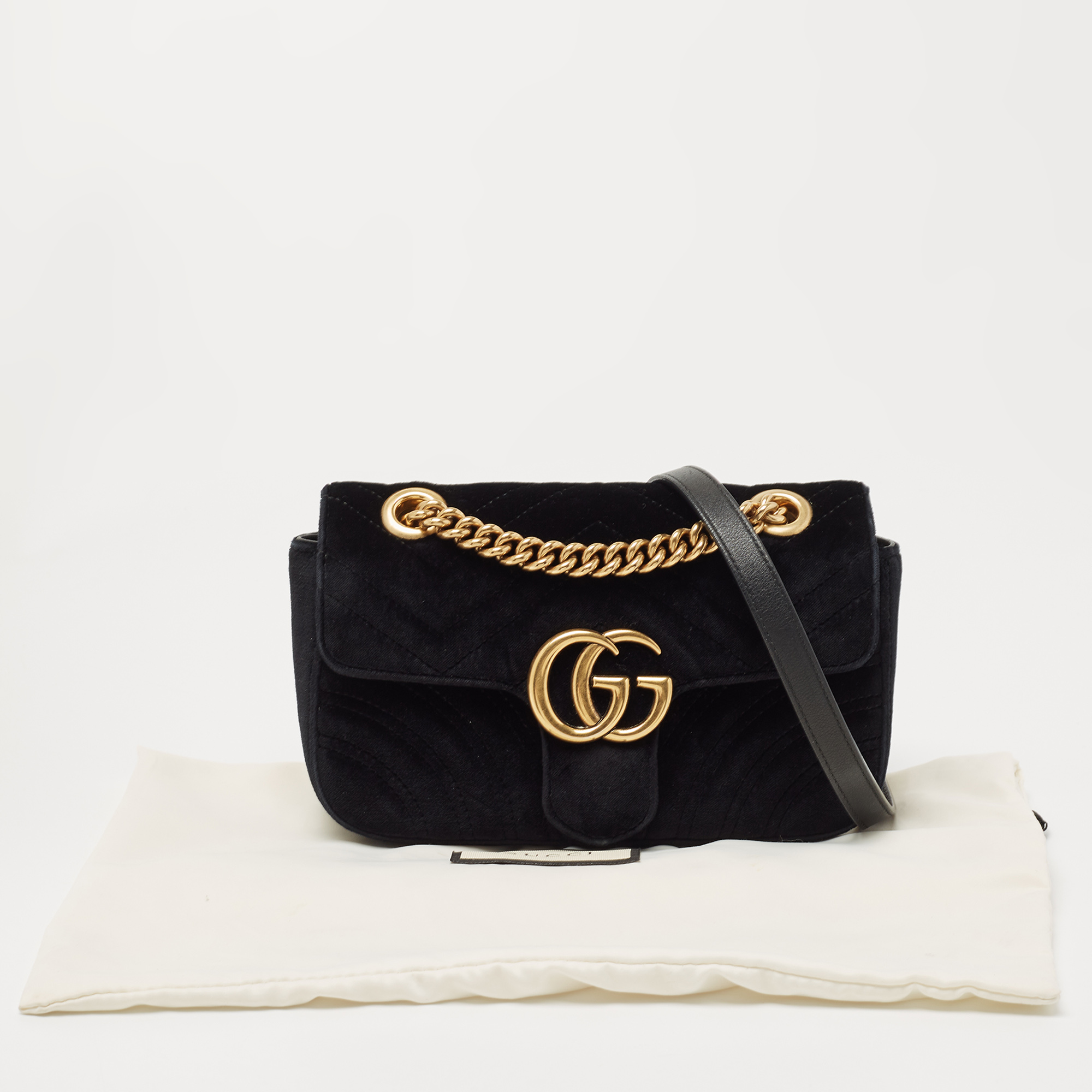 Gucci bag cheap black velvet