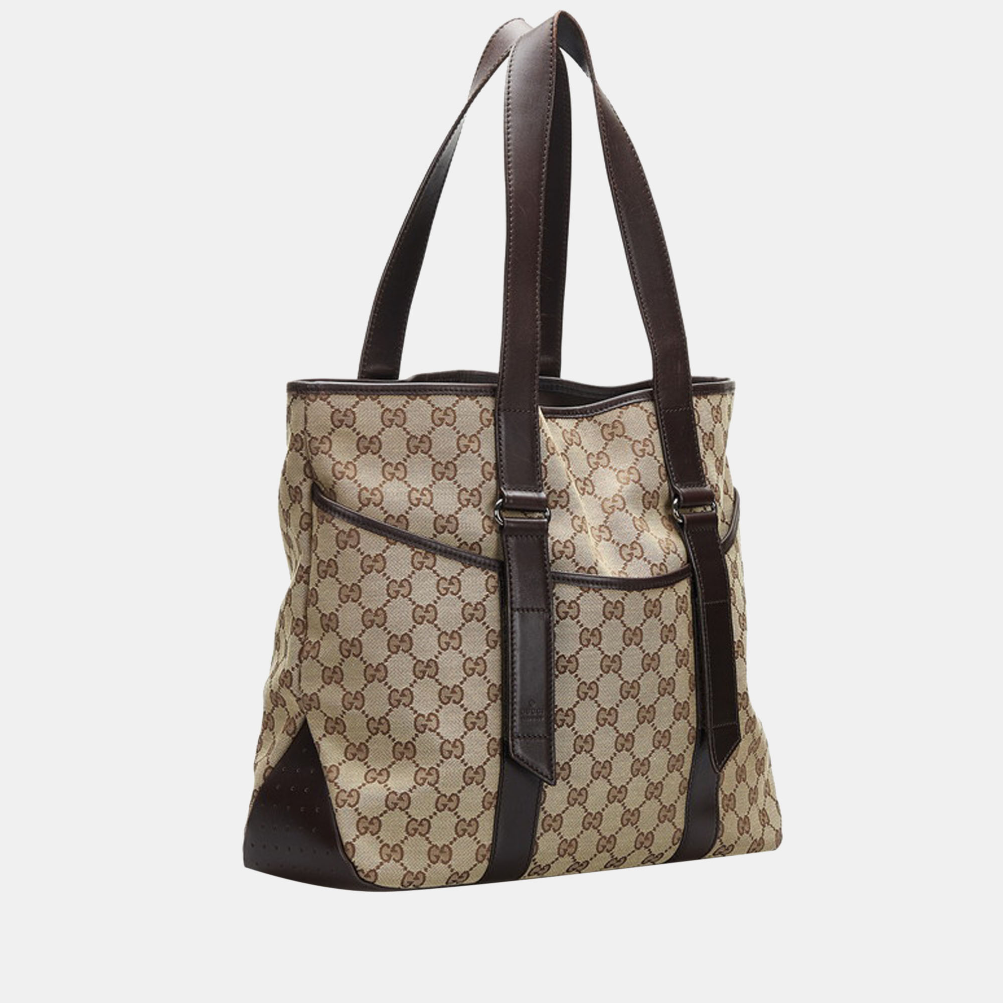 

Gucci Beige GG Canvas Tote Bag, Brown